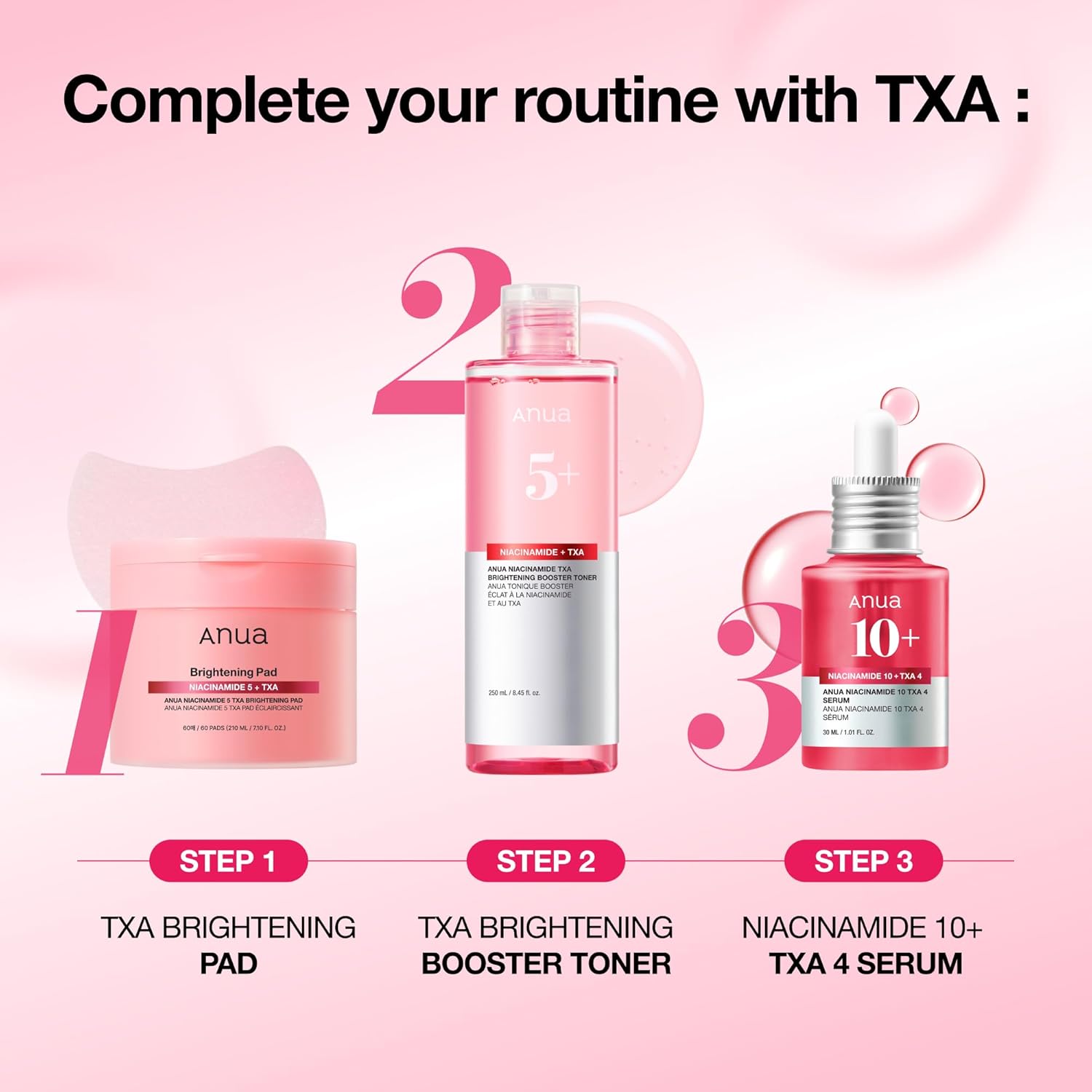 Anua Niacinamide 10 + TXA 4 Serum, Dark Spot Care, Hyaluronic Acid, Tranexamic Acid, Lightweight & Hydrating All-in-One Daily Facial Serum for Glass Skin, Korean Skincare, 1.01 fl.oz Halalzen