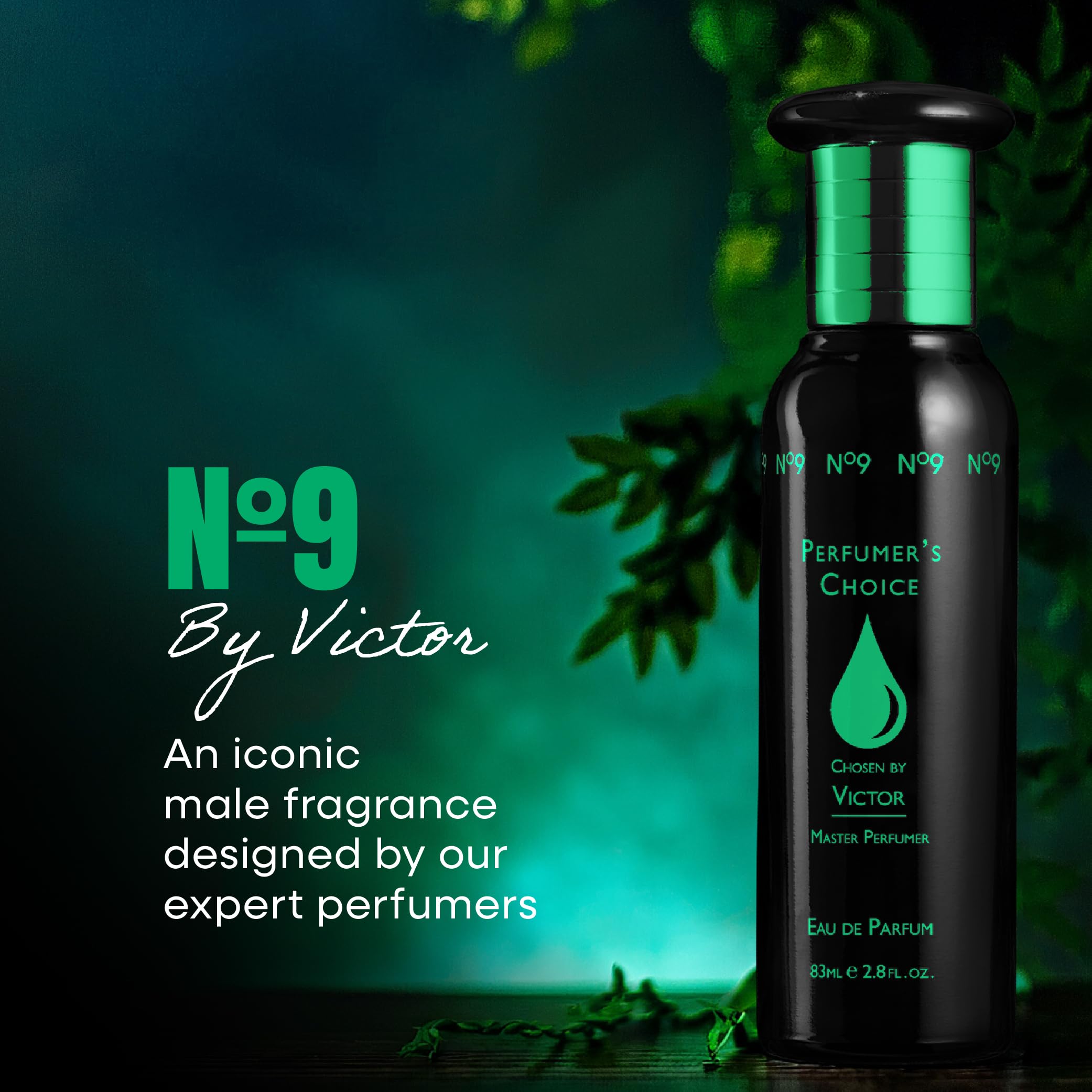 PERFUMER'S CHOICE No 9 Victor Perfume for Men. 83ml Eau de Parfum, Luxury Fragrance - Mens Aftershave, Long Lasting Fragrance by Milton-Lloyd