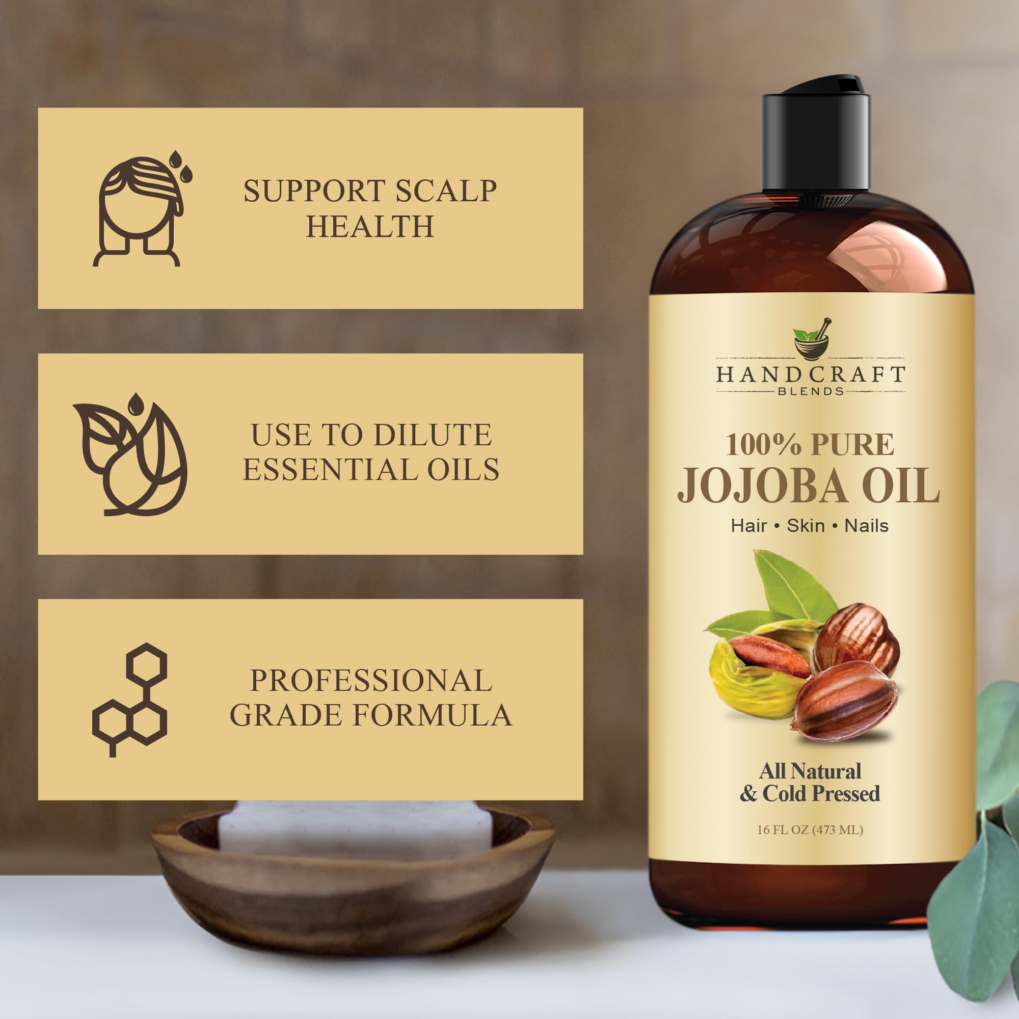 Handcraft Blends Castor Oil with Rosemary and Peppermint Oil 118 ml | 100% Pure and Natural | Premium Grade Carrier Oil | Hair, Eyelashes and Eyebrows | Hair and Body