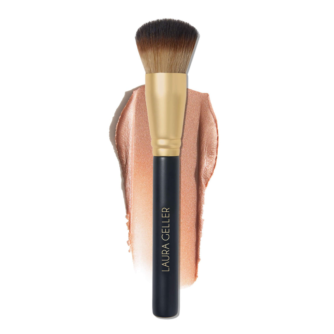 LAURA GELLER NEW YORK Retractable Black Kabuki Brush for Liquid, Cream and Powder Face Makeup With Aluminum Handle Halalzen