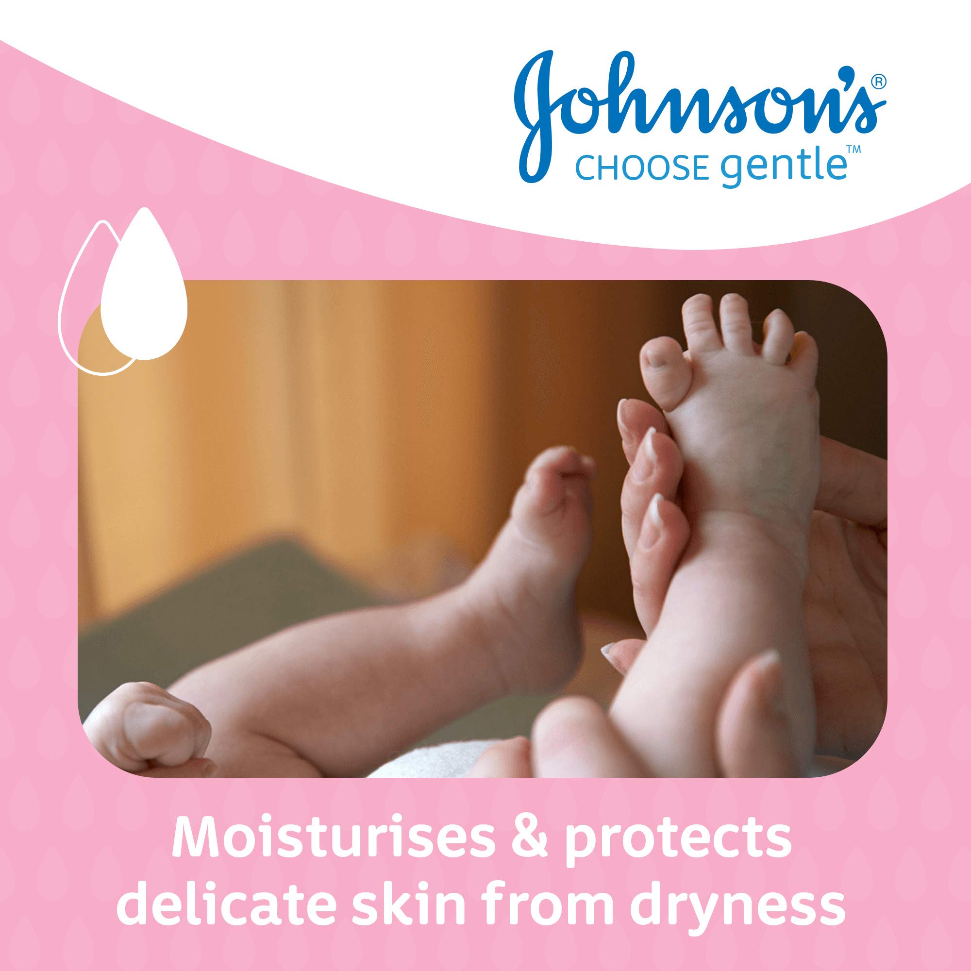 Johnson's Baby Oil (1 x 100ml), Gently Hydrates Delicate Skin, Locks In Moisture, Hypoallergenic Baby Oil Free From Dyes, Parabens, Phthalates and Alcohol, Moisturiser For The Whole Family Halalzen