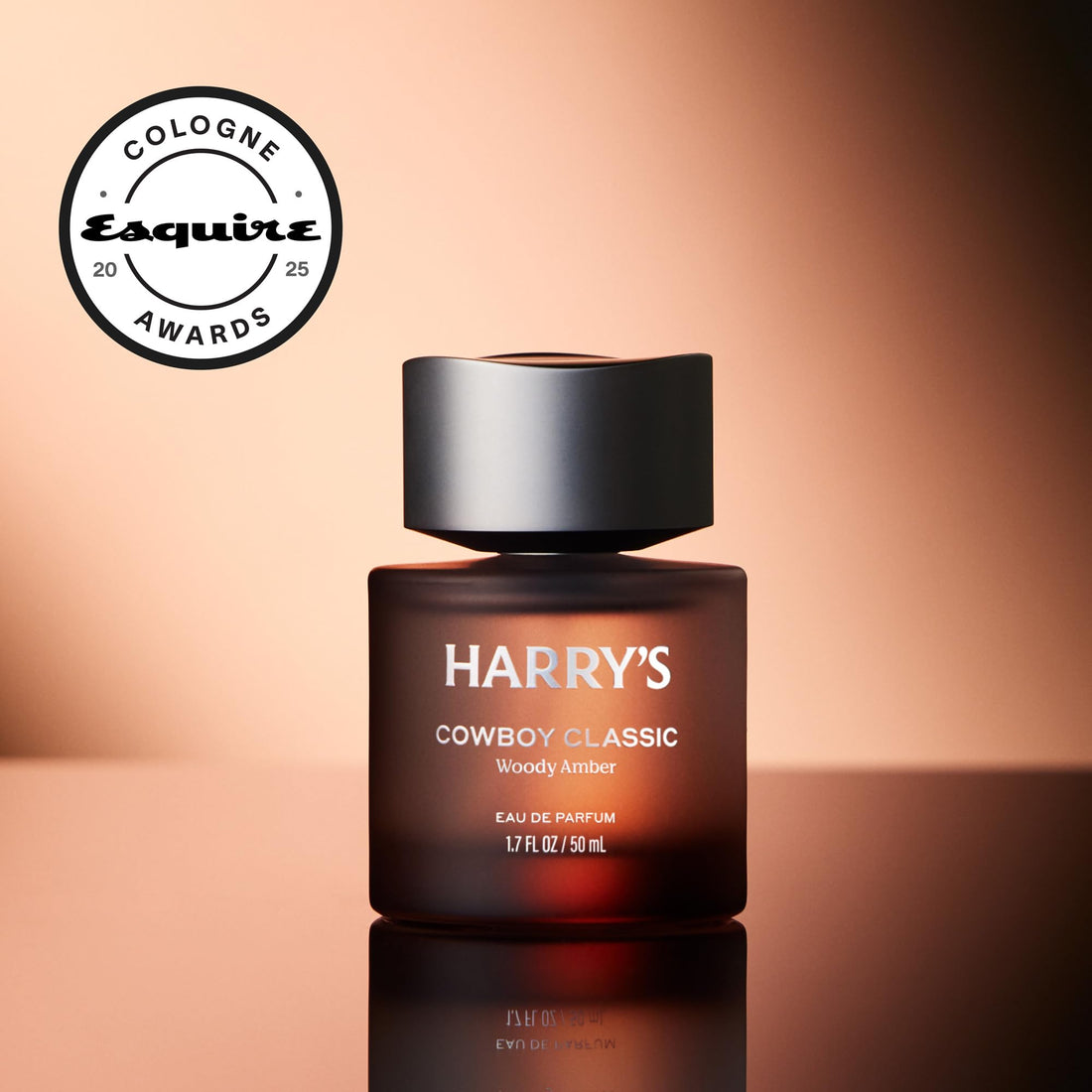 Eau de Parfum pour Homme Cowboy Classic de Harry's - Parfum Boisé Ambré - 50 ml - Notes de Bergamote, Cèdre et Musc - Longue Tenue