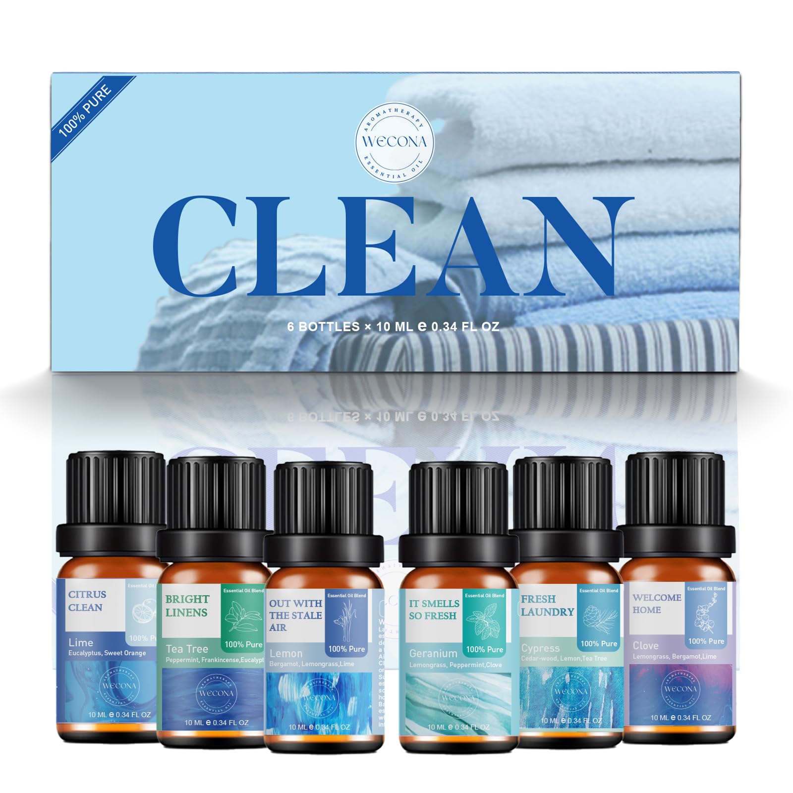 Premium Hotel Fragrance Oil Collection for Diffusers, Essential Oils for Diffusers for Home, Hotel Diffuser Fragrance Oils,Spa & Candle Making, White Tea, Citrus Luxe, Velvet Night and More - 6x10ml