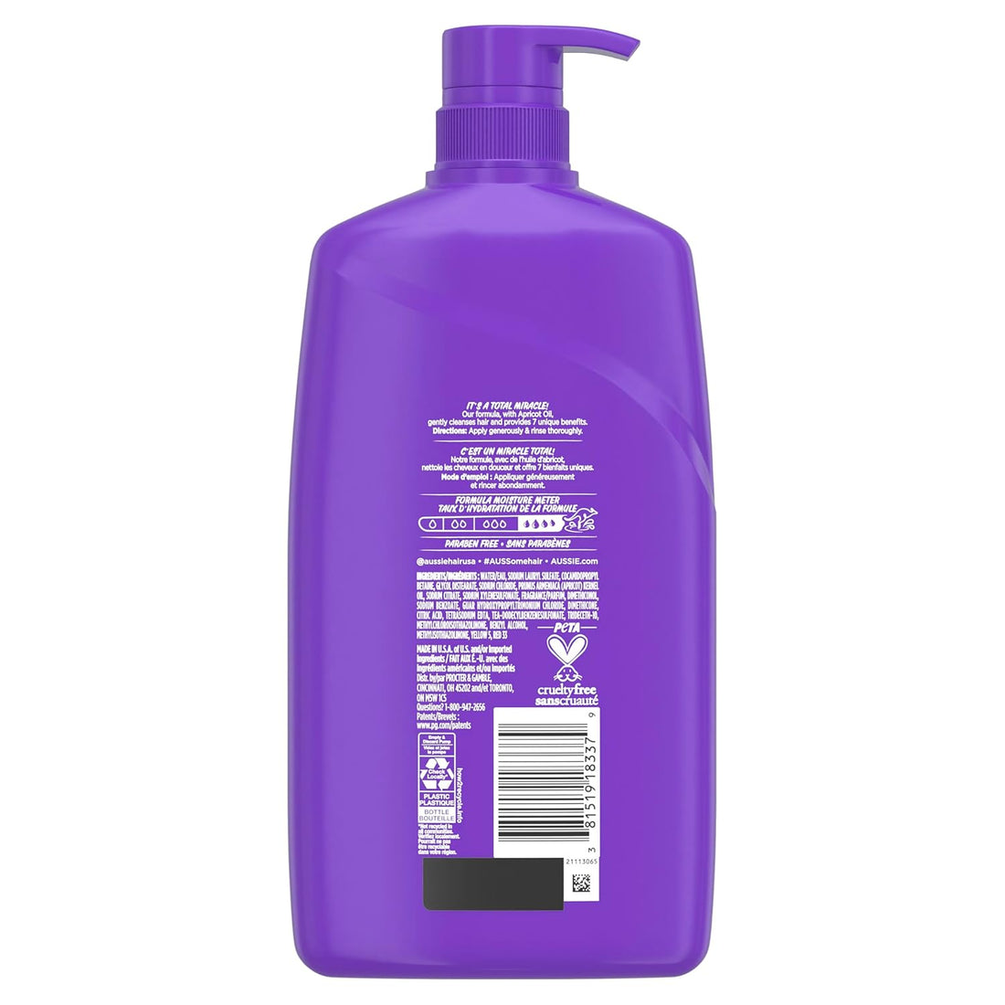 Aussie Total Miracle Hair Care Bundle: Shampoo, Conditioner, and 3 Minute Deep Treatment with Apricot & Macadamia Oil, Paraben-Free for Damaged Hair, 26.2 & 8 Fl Oz Halalzen