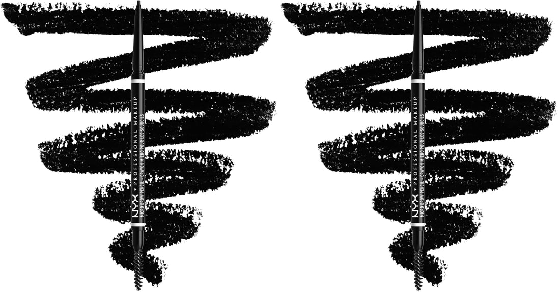 NYX Professional Makeup Brow Pencil, Micro Brow Dual Ended Ultrafine Pencil Tip with Mechanical Brow Tool and Spoolie Brush, Vegan Formula, Shade: Ash Brown