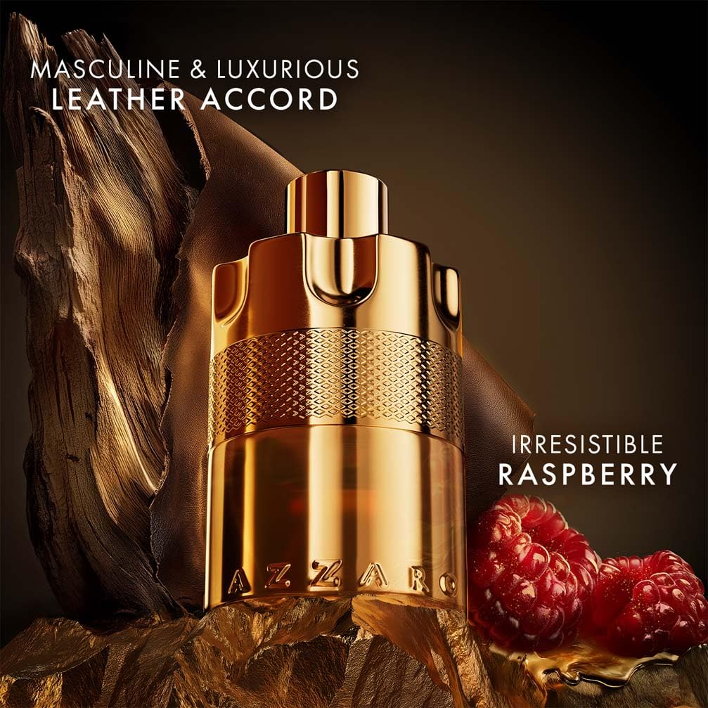 Azzaro Forever Wanted Elixir Eau de Parfum, Woody Fruity Leather Fragrance for Men with Raspberry, Cardamom and Leather Accord, Powerful 12-Hour Trail