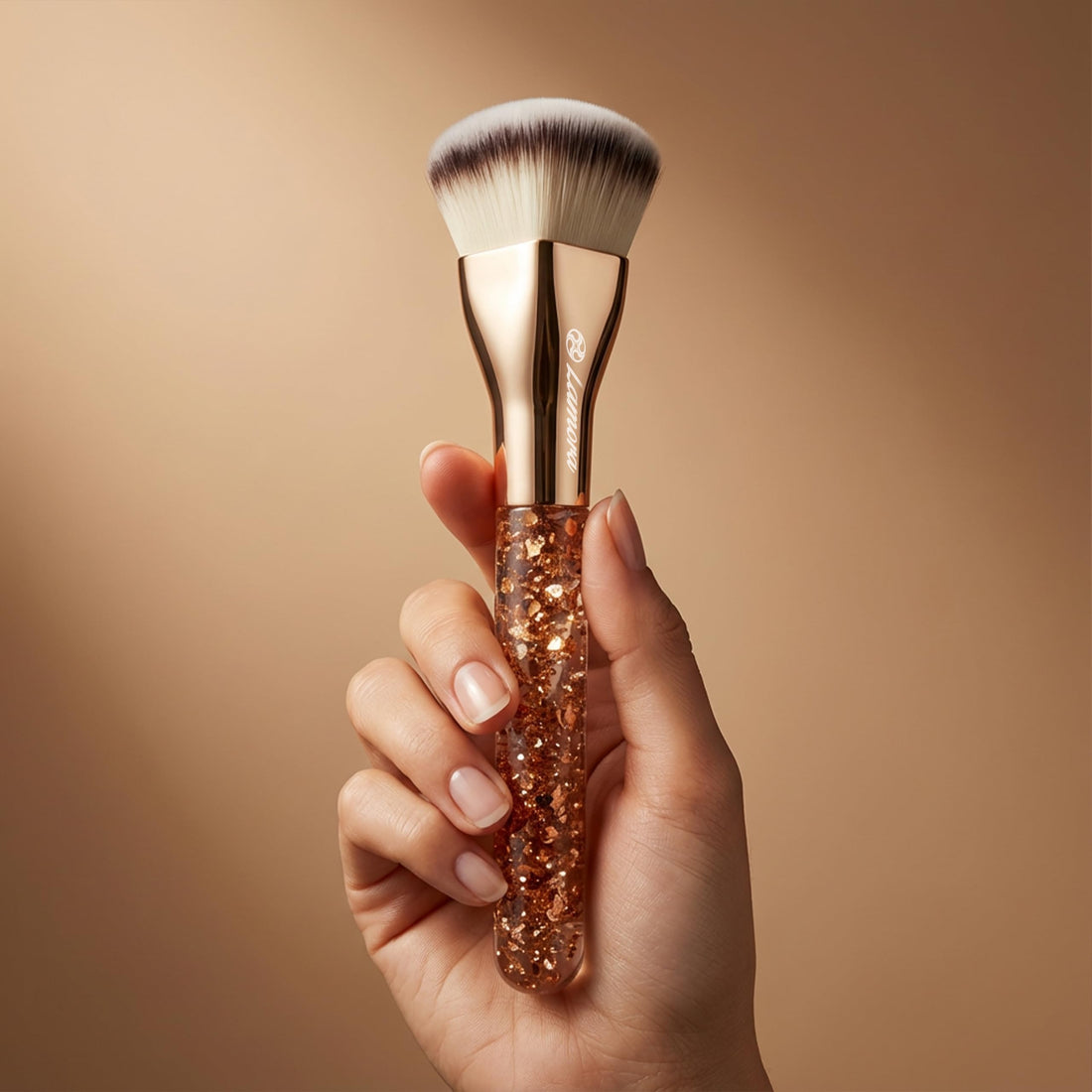 LAMORA Concealer Makeup Brush Under Eye - Angled Flat Top Kabuki Nose Contour Brush - Ideal for Concealing Blending Setting Buffing with Powder Liquid Cream Cosmetic - Small Makeup Foundation Brush Halalzen