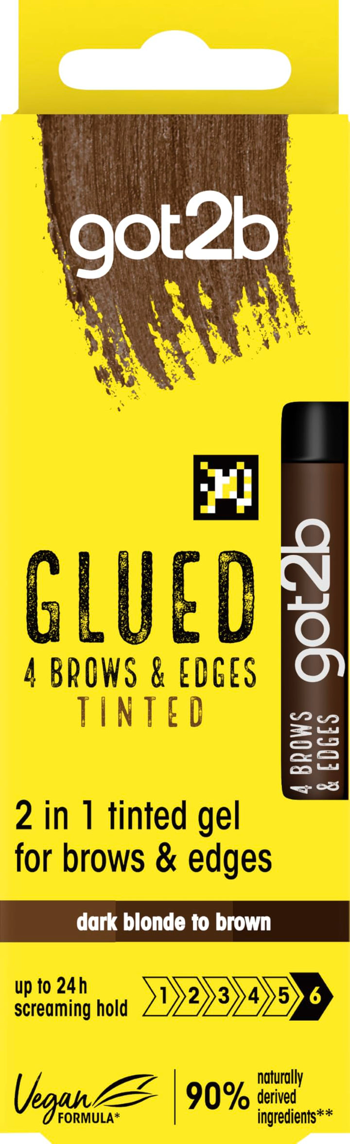 got2b Glued 4 brows & Edges Clear gel 2 in 1 16 ml, Screaming Hold Brow gel, Eyebrow Gel for Long Lasting Looks, Vegan Formula Halalzen