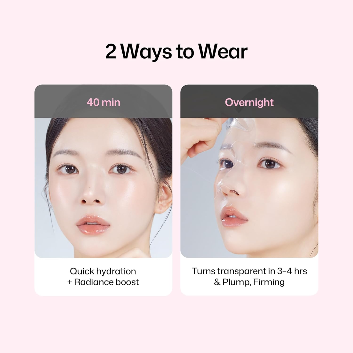 HAPA KRISTIN Collagen Mask, Overnight Hydrating Korean Face Mask, Glass Skin Glow+Firming with Peptides+Bakuchiol, Low Irritation, 4ea Halalzen
