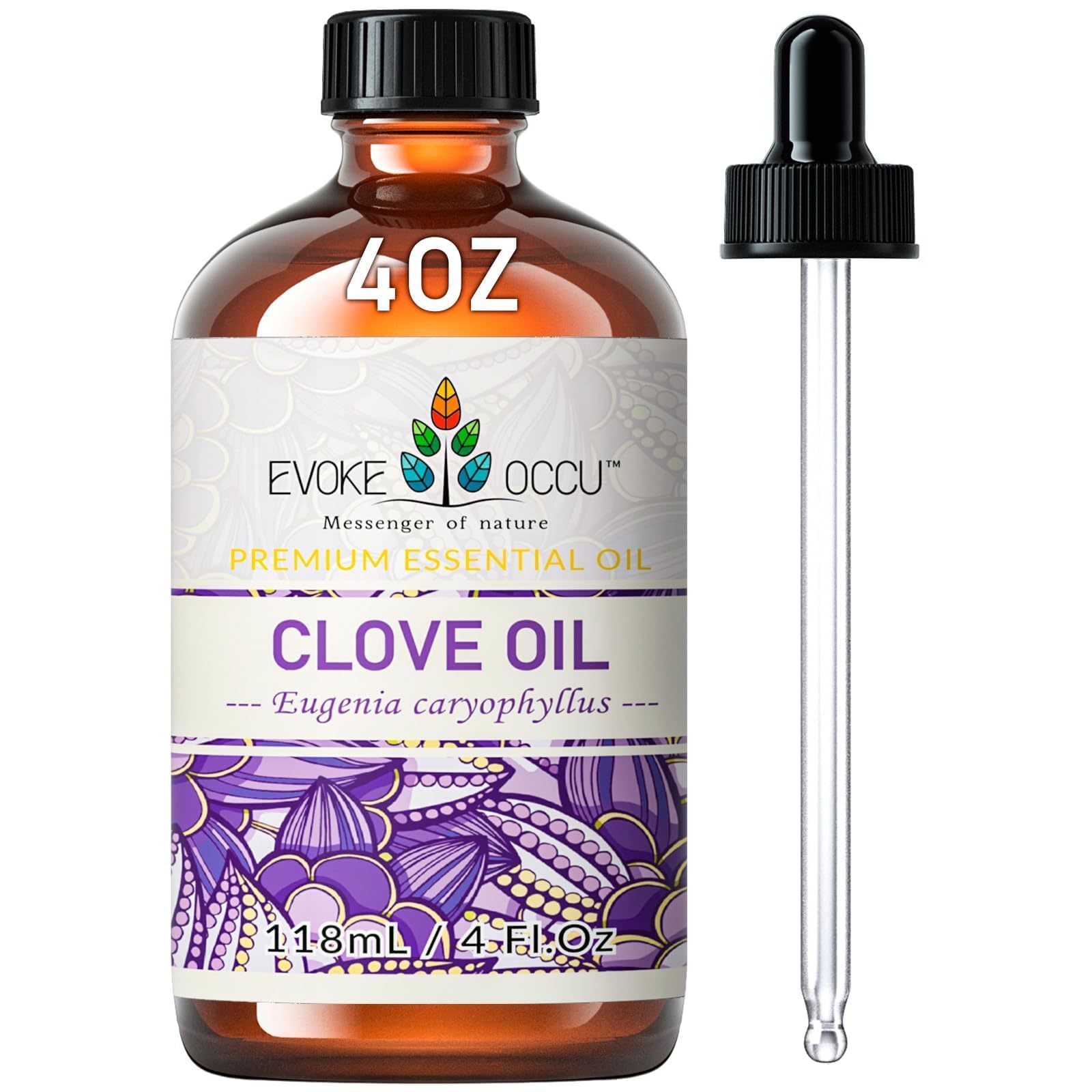 EVOKE OCCU Jasmine Essential Oil 118ml, Pure Jasmine Oil for Aromatherapy Diffuser Candle Soap Making- 4 FL Oz