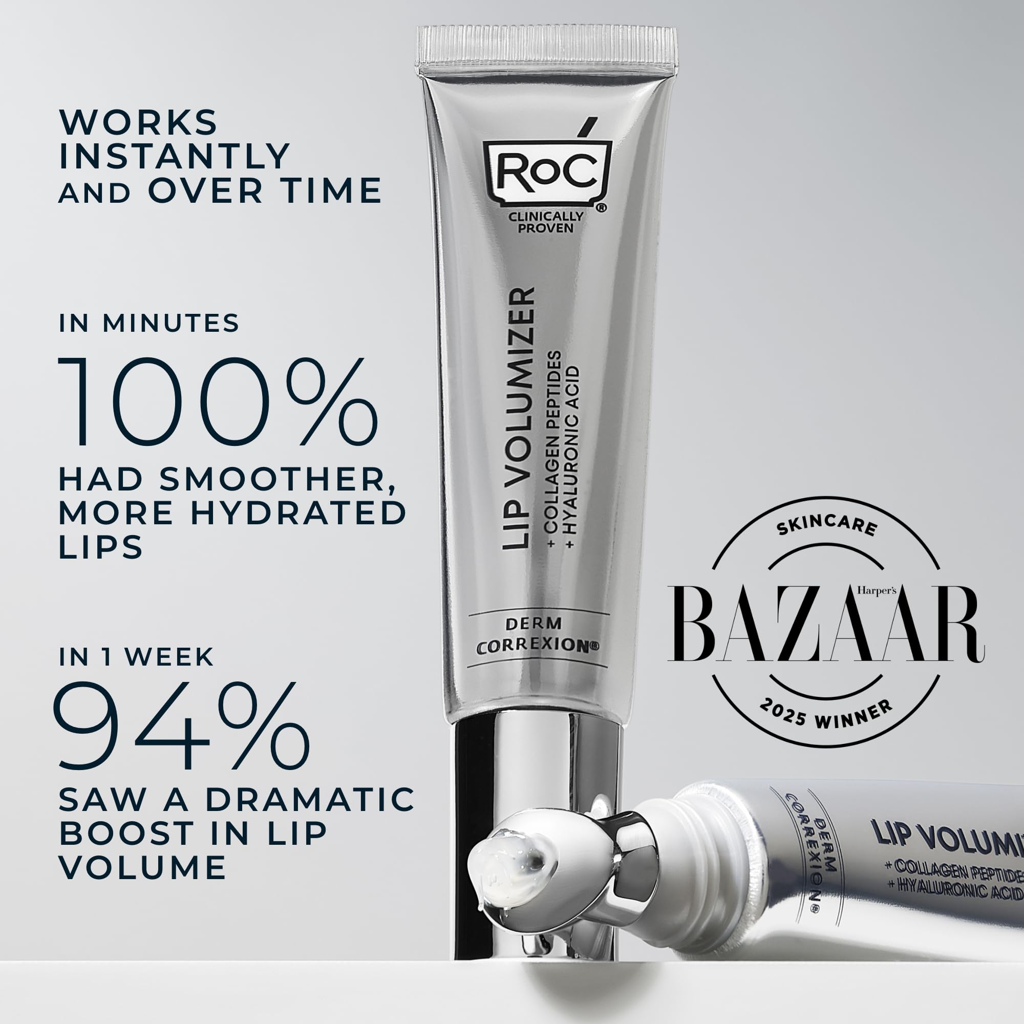 RoC Derm Correxion Retinol Firming Serum Stick with Antioxidants to Visibly Tighten and Firm Wrinkles and Laugh Lines 1.0 oz plus Retinol Eye Cream Packette Halalzen