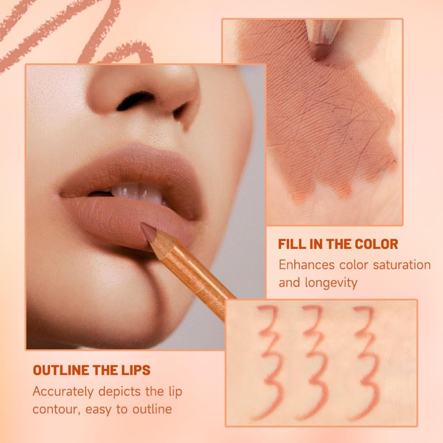 12PCS Matte Lip Liner & Gloss Set, Long-Lasting Nude Lip Liner Pencils, Lip Kit with Lip Stain & Matte Lipstick, 12 Color Lip Liner Stain from Deep to Shallow, Makeup Gift Set for Everyday Wear Halalzen