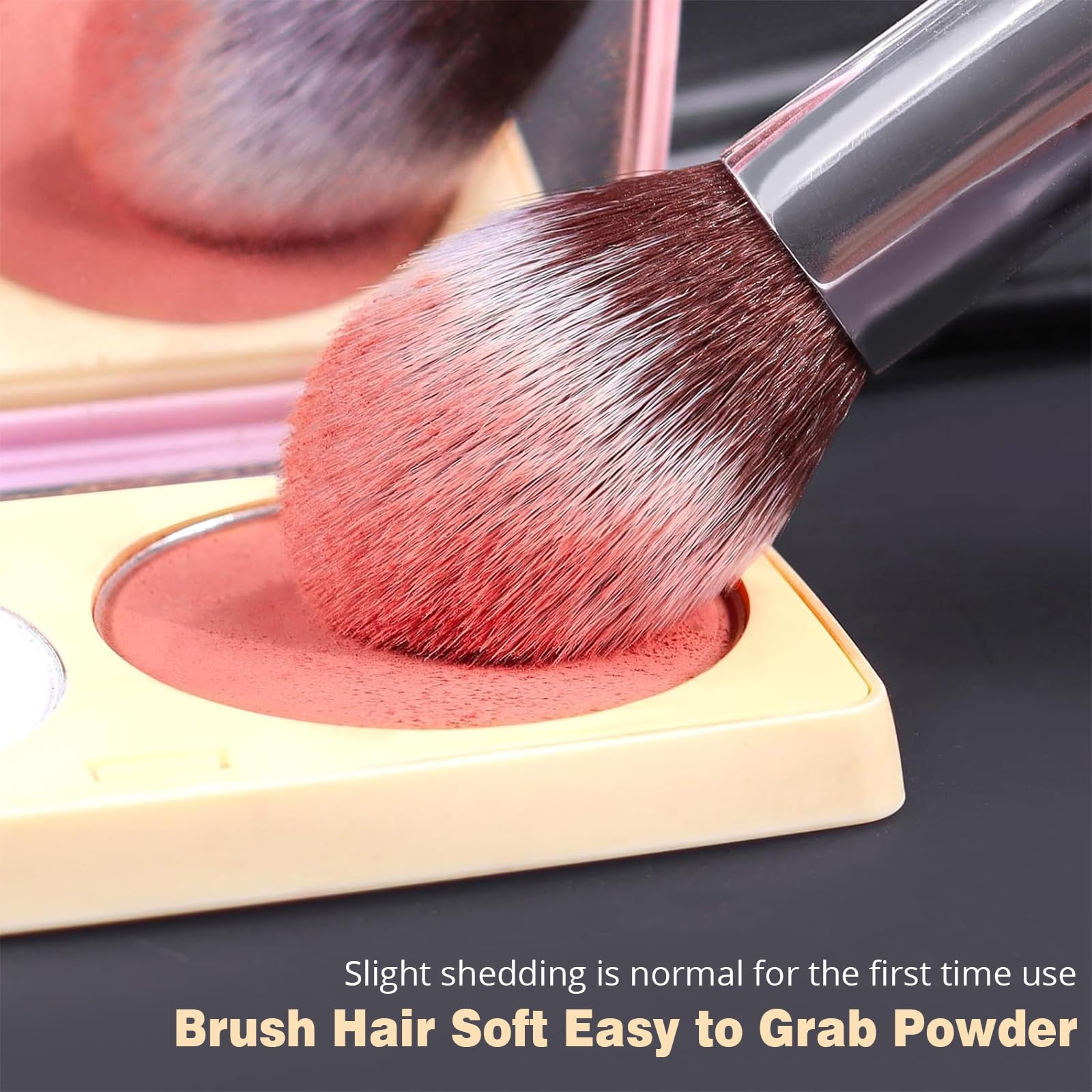 BEAKEY Diversity Makeup Brushes 12 Pcs Makeup Kit, Premium Synthetic Kabuki Foundation Face Powder Concealer Eyeshadow Blush Set, with 2 Pcs Blender Sponges (Black/Silver) Halalzen