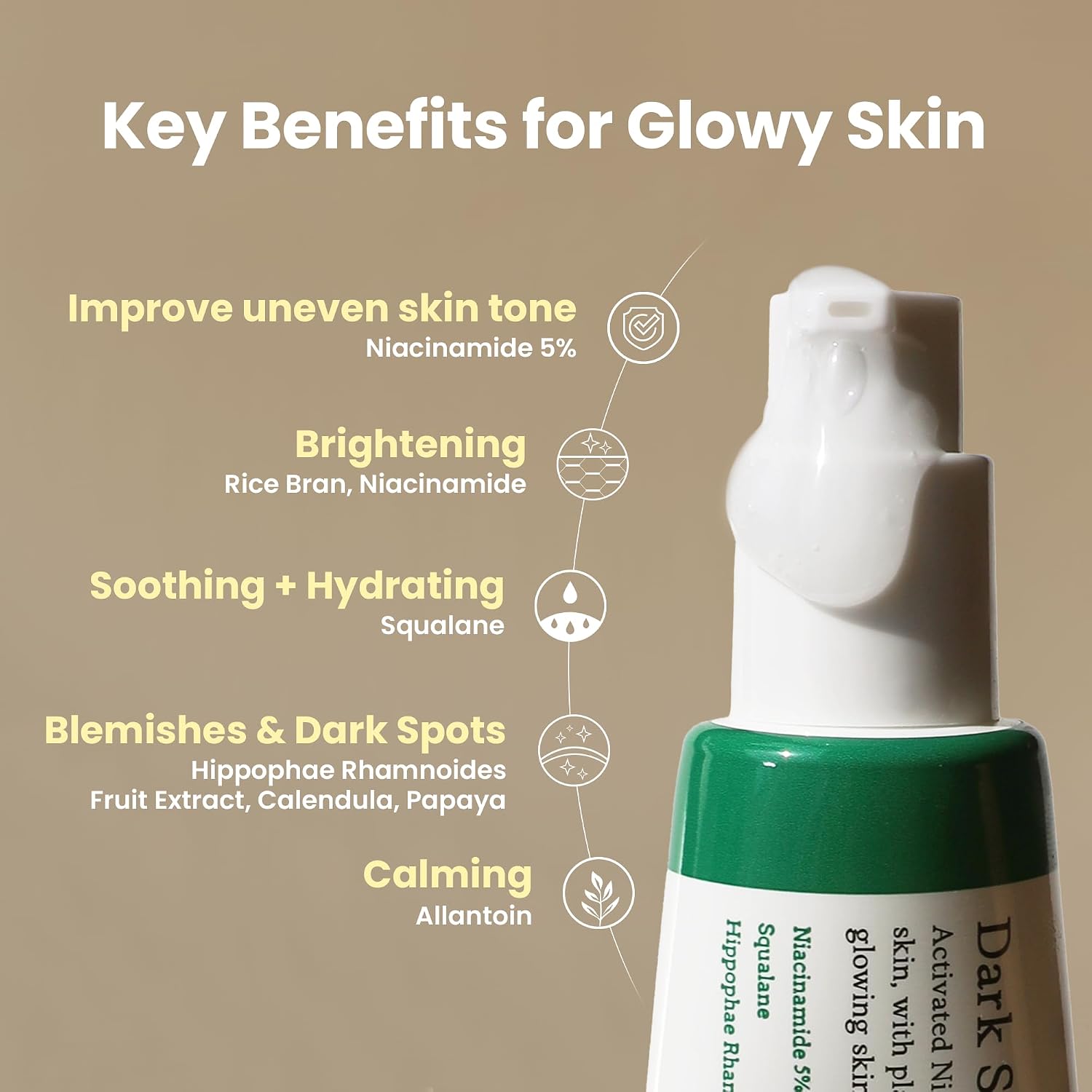 AXIS-Y Dark Spot Correcting Glow Serum - 5% Niacinamide K-Beauty Hyperpigmentation Dark Spot Remover - Vegan Korean Skincare Brightening Face Serum - 50ml/1.69 fl. oz.