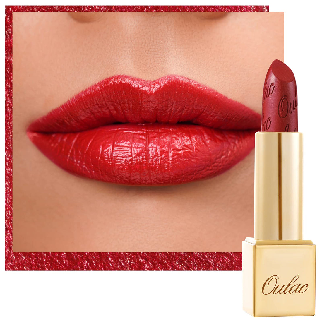 OULAC Metallic Shine Glitter Lipstick, Pink High Impact Lipcolor, Lightweight Soft and Ultra Hydrating, Long Lasting, Vegan & Cruelty-Free, Full-Coverage Lip Color 4.3 g/0.15 HIP & HIPPIE(11) Halalzen