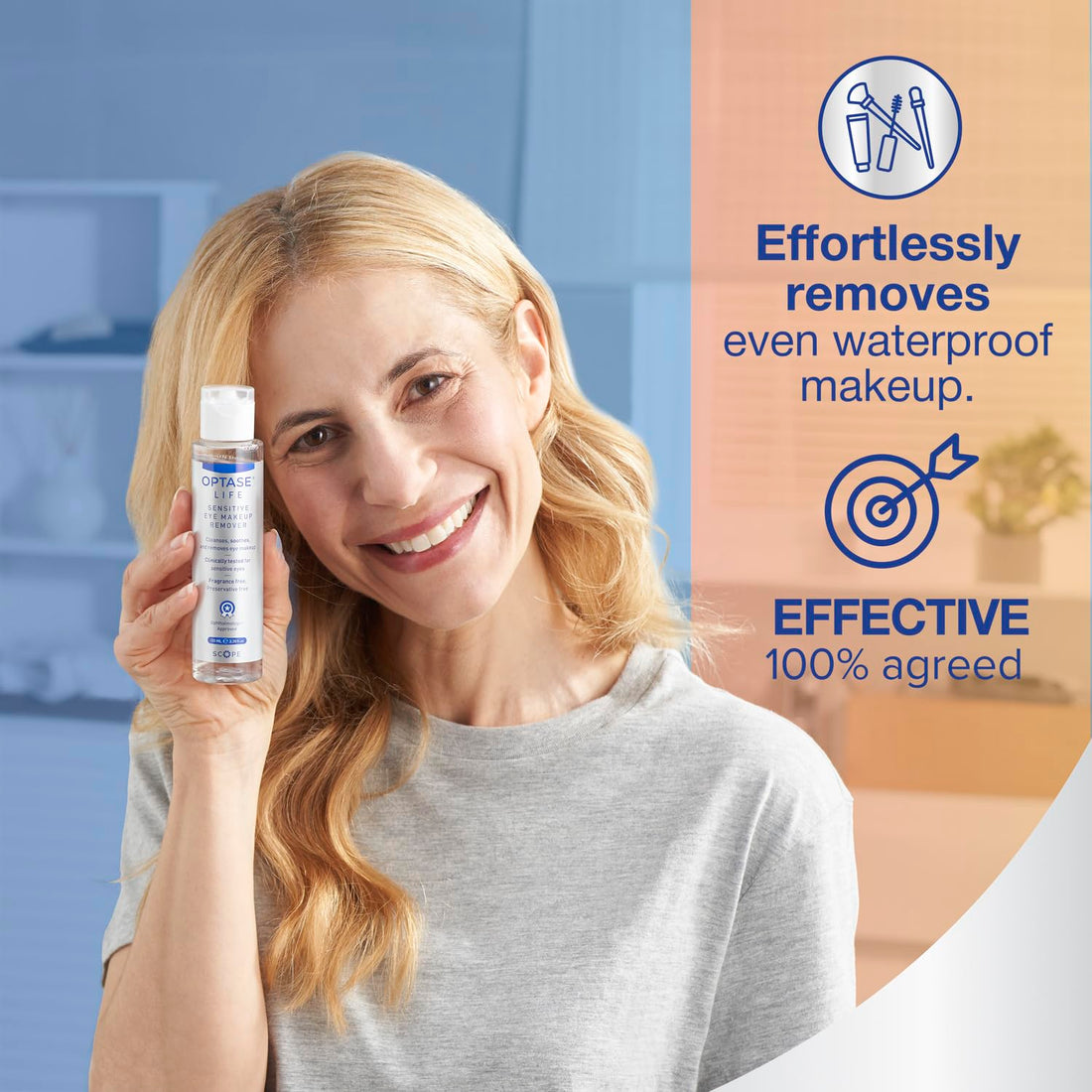 Optase Life Sensitive Eye Makeup Remover - Oil-Free and Non-Greasy Cleanser - Formulated for Sensitive Eyes - Ophthalmologist Approved - 100ml Halalzen