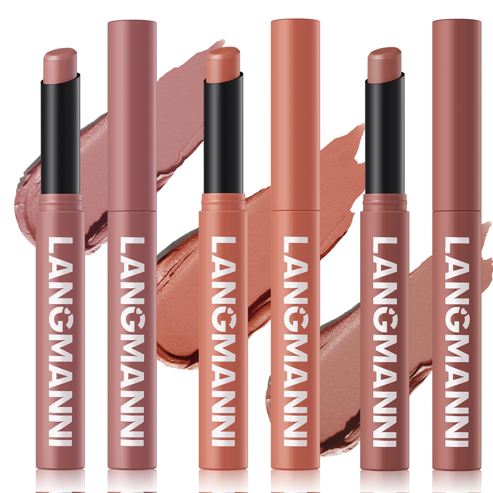 12Pcs Velvet Matte Lipstick Nude Matte Soft Dark Color Stick High Pigmented Long-Lasting Waterproof Lip Stick Lip Balm Beauty Cosmetics Gift for Women(01#-12#)