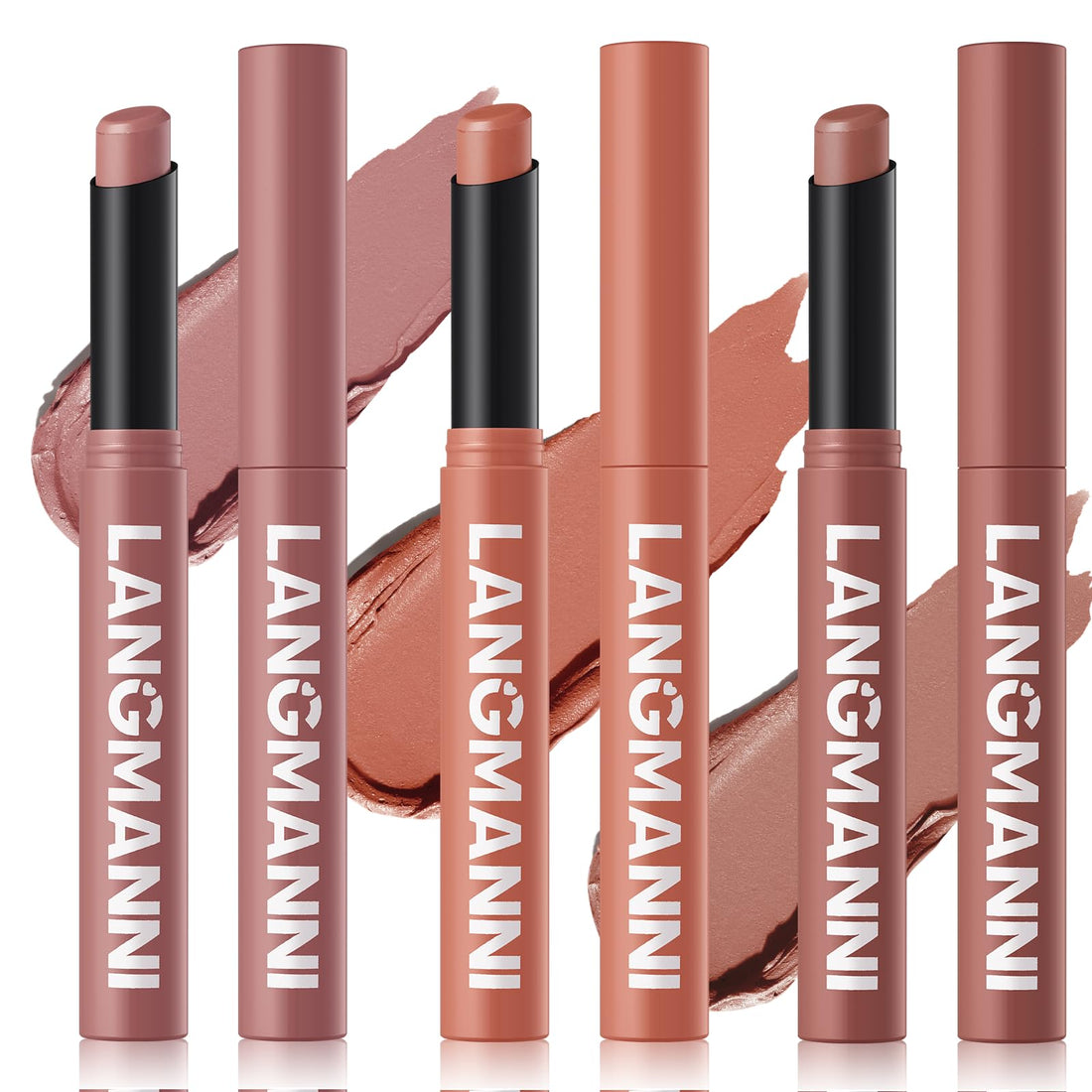 12Pcs Velvet Matte Lipstick Nude Matte Soft Dark Color Stick High Pigmented Long-Lasting Waterproof Lip Stick Lip Balm Beauty Cosmetics Gift for Women(01#-12#)