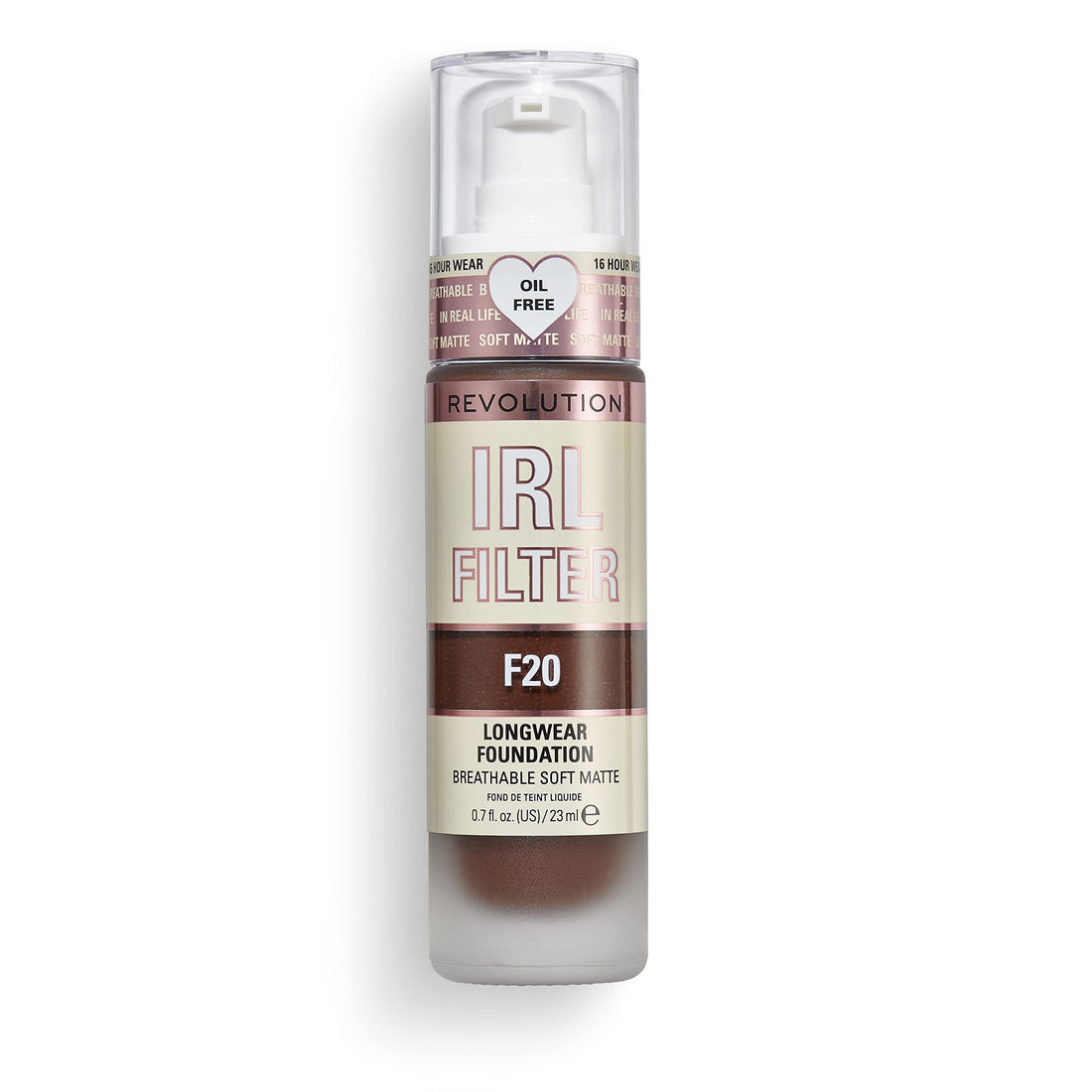 Makeup Revolution IRL Filter, Longwear Foundation, Medium to Full Coverage, Matte Finish, 16 Hour Wear, F5, Fair To Light Skin Tones, 23ml Halalzen