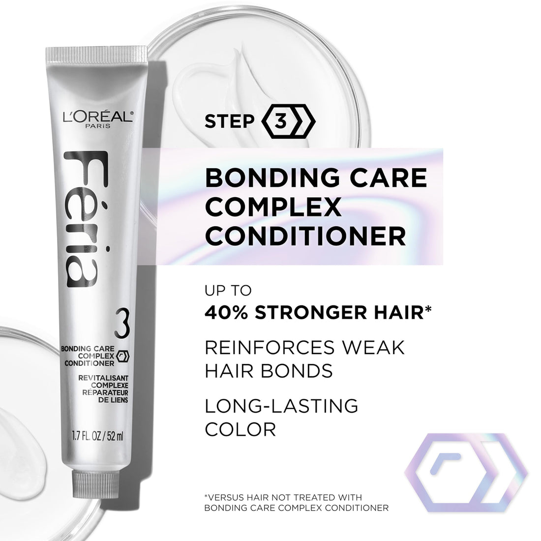 L’Oreal Paris Feria Long-Lasting Anti Brass Power Hair Toner, Ammonia Free Demi Permanent Hair Color, Ice Blonde Hair Toner, 1 Application