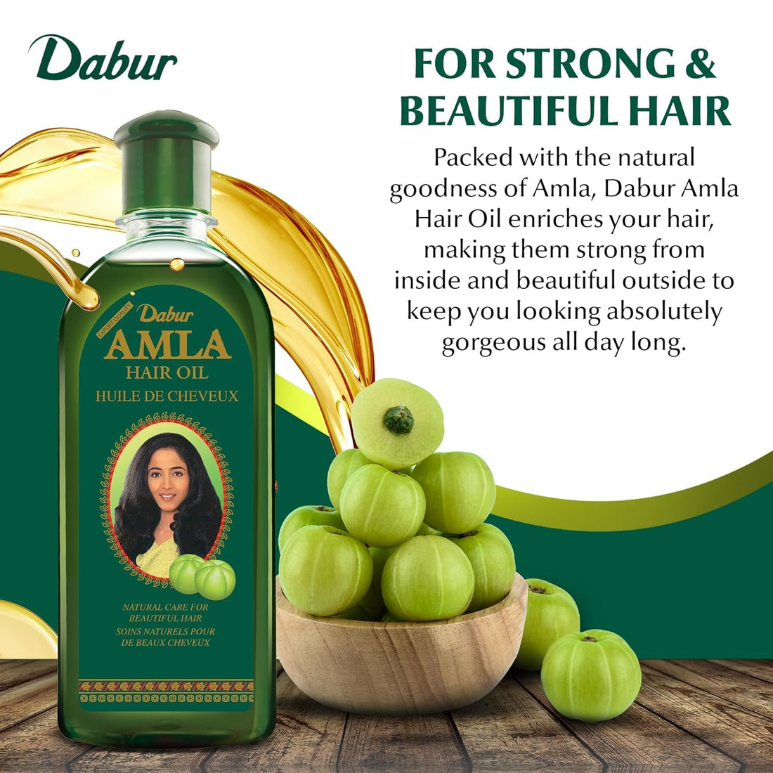 Dabur Amla Hair Oil - 200ml | For Strong, Long and Thick hair | Nourishes Scalp | Controls Hair Fall, Strengthens Hair & Promotes Hair Growth