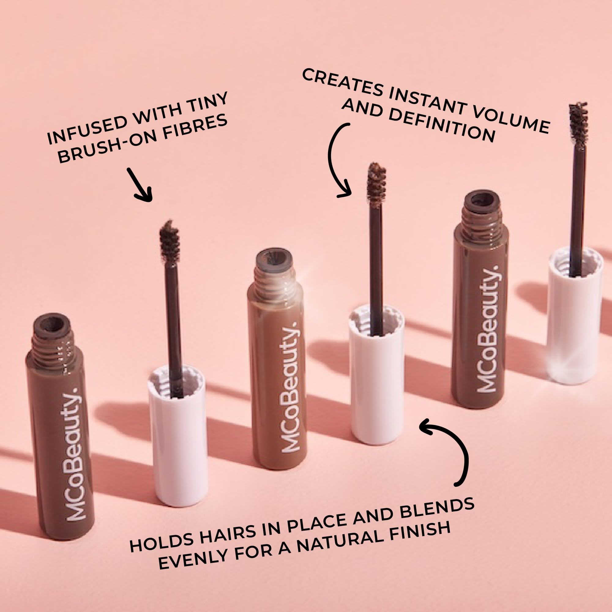 MCoBeauty - Magic Brows - Blonde Brow Gel - 3-in-1 Tinted Volumising Eyebrow Gel - Tints, Fills and Holds - Includes an Eyebrow Spoolie Brush - Formula for a Natural Looking Finish