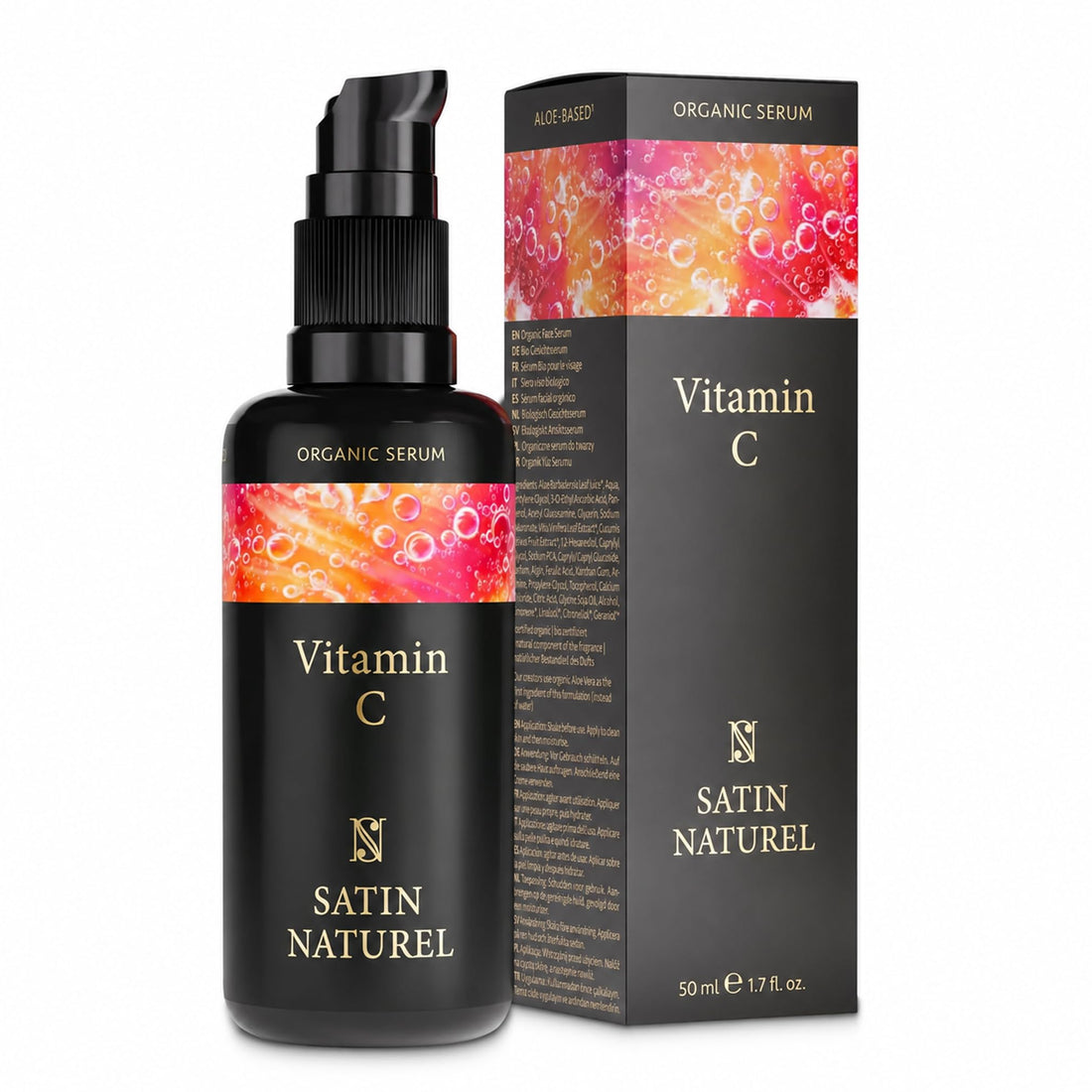 Satin Naturel High-Dose Hyaluronic Serum 100 ml – Organic Hyaluronic Acid Facial Serum – Anti-Aging Moisturizing Serum – Vegan – 24h Hydration – Facial Care for Women and Men
