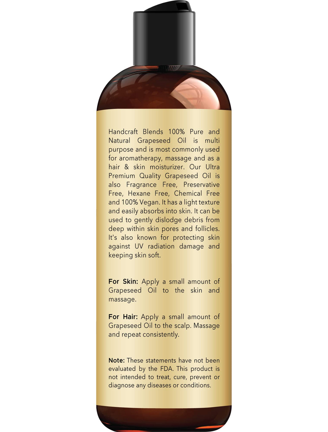 Handcraft Blends Castor Oil with Rosemary and Peppermint Oil 118 ml | 100% Pure and Natural | Premium Grade Carrier Oil | Hair, Eyelashes and Eyebrows | Hair and Body