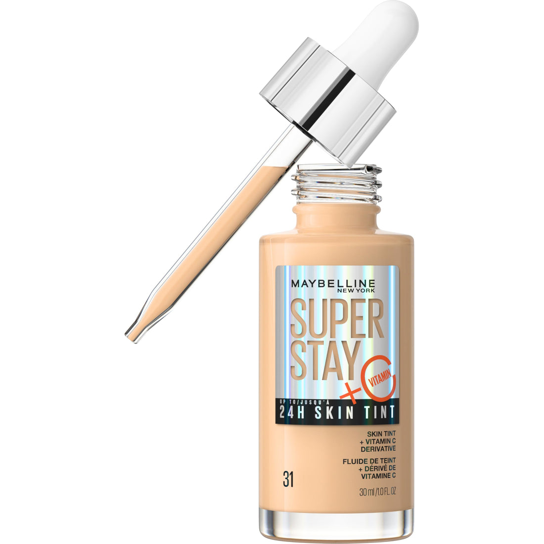 Maybelline Super Stay Skin Tint Foundation, With Vitamin C*, Brighten and Glow Serum Foundation with Long-Lasting, Buildable Coverage, Up to 24H Wear, Vegan Formula, Shade 06 Halalzen