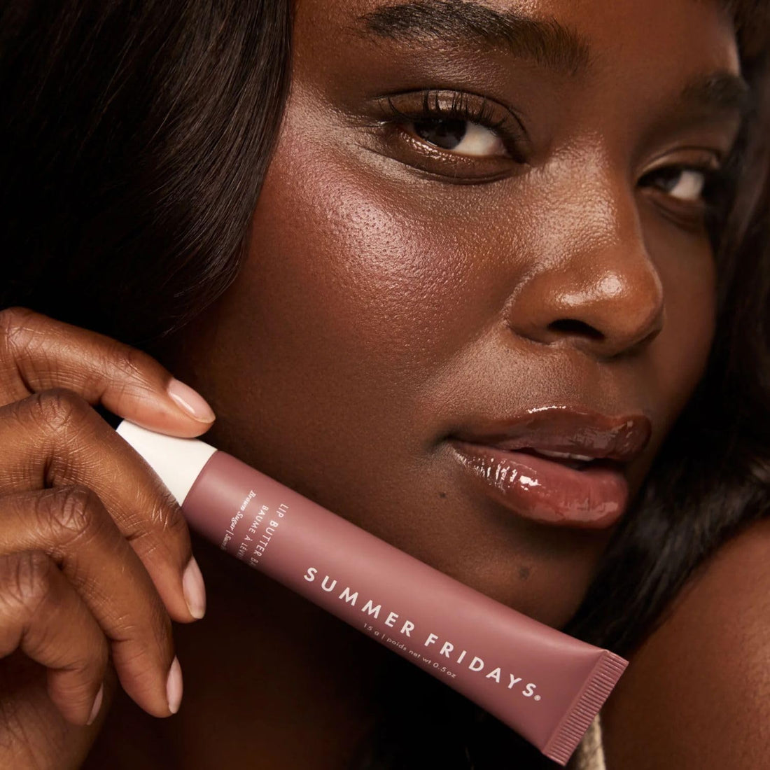 Summer Fridays Tinted Lip Butter Balm - Conditioning Vegan Lip Balm for Instant Moisture, Shine & Hydration - Sheer-Tinted, Soothing Skincare - Pink Sugar (.5 Oz)