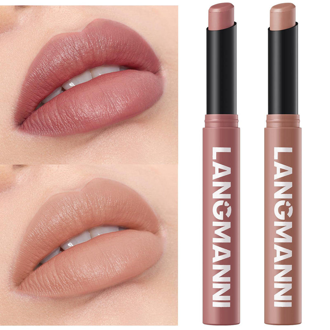 12Pcs Velvet Matte Lipstick Nude Matte Soft Dark Color Stick High Pigmented Long-Lasting Waterproof Lip Stick Lip Balm Beauty Cosmetics Gift for Women(01#-12#)