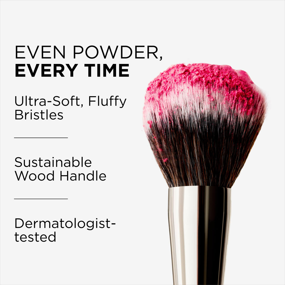 Haleys Beauty Kabuki Foundation Brush For Applying Powder, Foundation, Bronzer, Blush, and Mineral Make up, Soft Bristles, Seamless Blending, Makeup Brushes Essential, Vegan & Cruelty Free