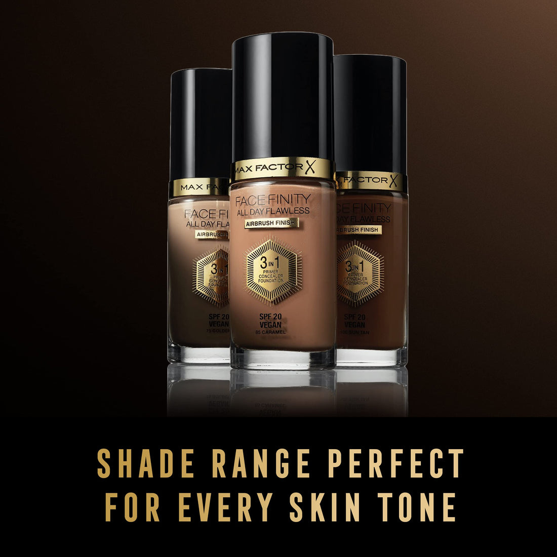 MAX FACTOR - Facefinity All Day Flawless Foundation - 3-in-1 Concealer, Liquid Foundation & Face Primer - Up To 30hr Wear - Flawless Airbrush Finish, SPF 20, Vegan - C50 Natural Rose - 30ml Halalzen