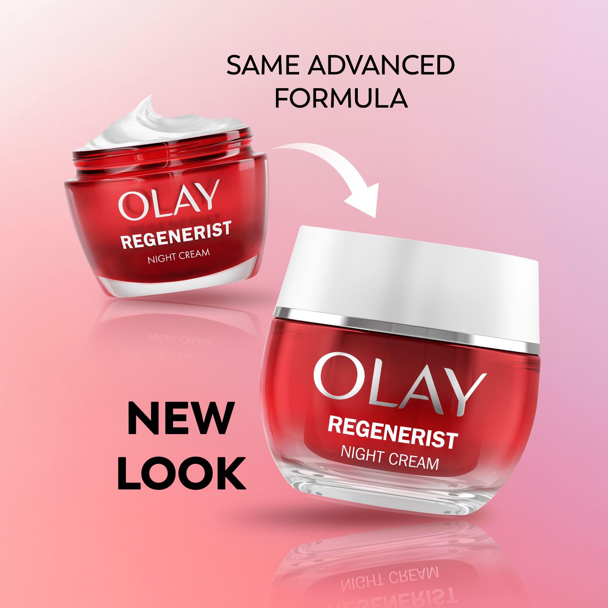 Olay Regenerist Night Cream - Anti-Wrinkle Face Cream and Skincare Face Moisturiser with Niacinamide and Peptides, Active Firming Formula that Firms, Restores, and Hydrates, Fragrance-Free, 50ml