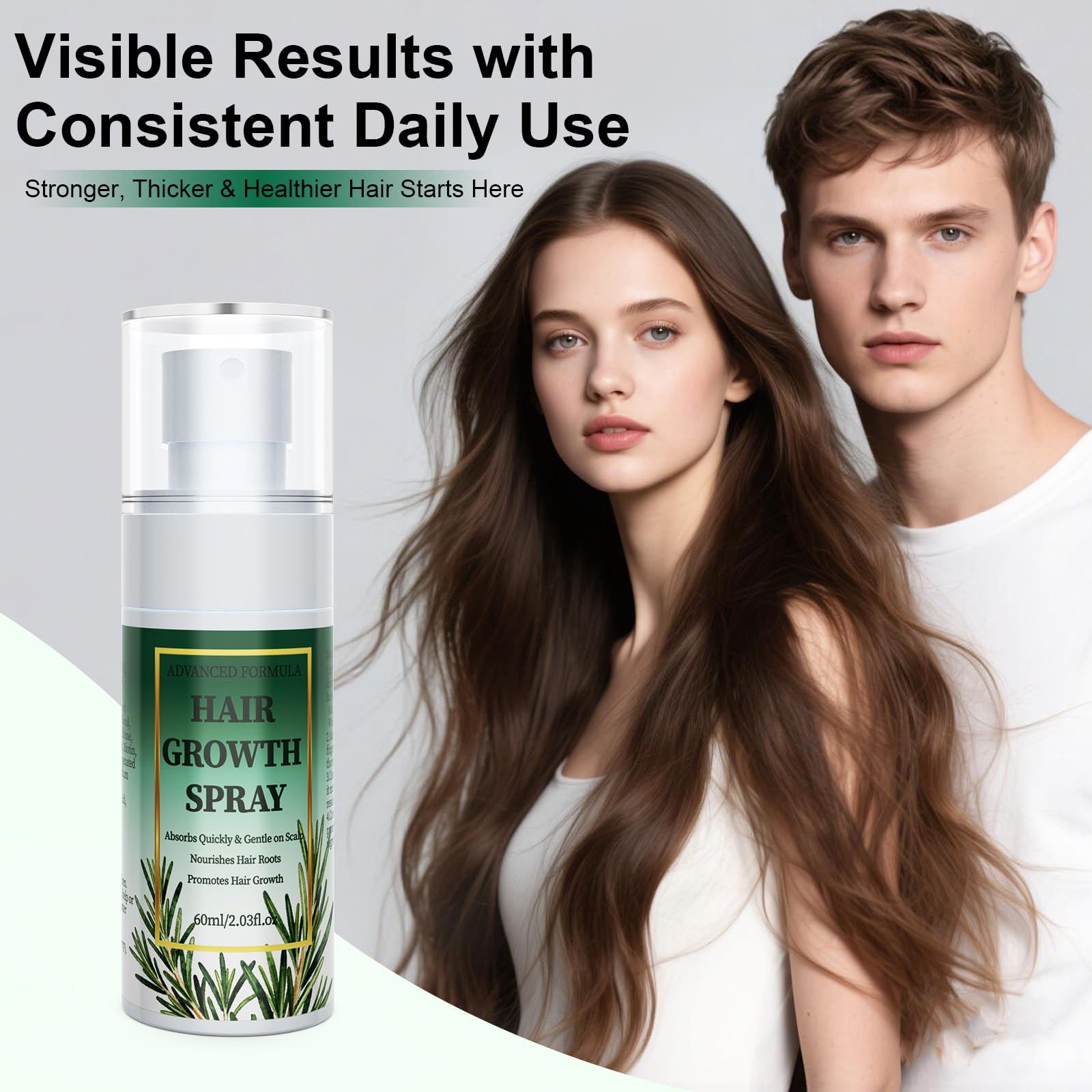 Hair Growth Serum with Rosemary Oil & Batana Oil for Women & Men 60ml | Support for Hair Loss | Strengthening Care for Thinning Hair | Supports Hair Growth | Fast Absorbing | Hair & Beard Care
