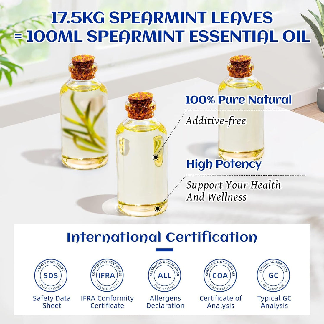 HIQILI 100ml Lavender Essential Oil Pure, 100% Natural Therapeutic Grade for Aromatherapy Diffuser, Skin Care, Hair, Includes Premium Quality Glass Dropper