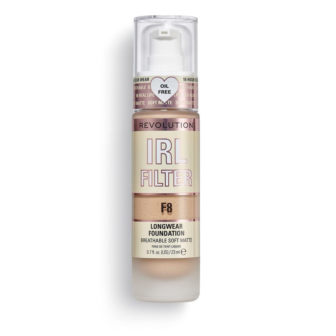 Makeup Revolution IRL Filter, Longwear Foundation, Medium to Full Coverage, Matte Finish, 16 Hour Wear, F5, Fair To Light Skin Tones, 23ml Halalzen