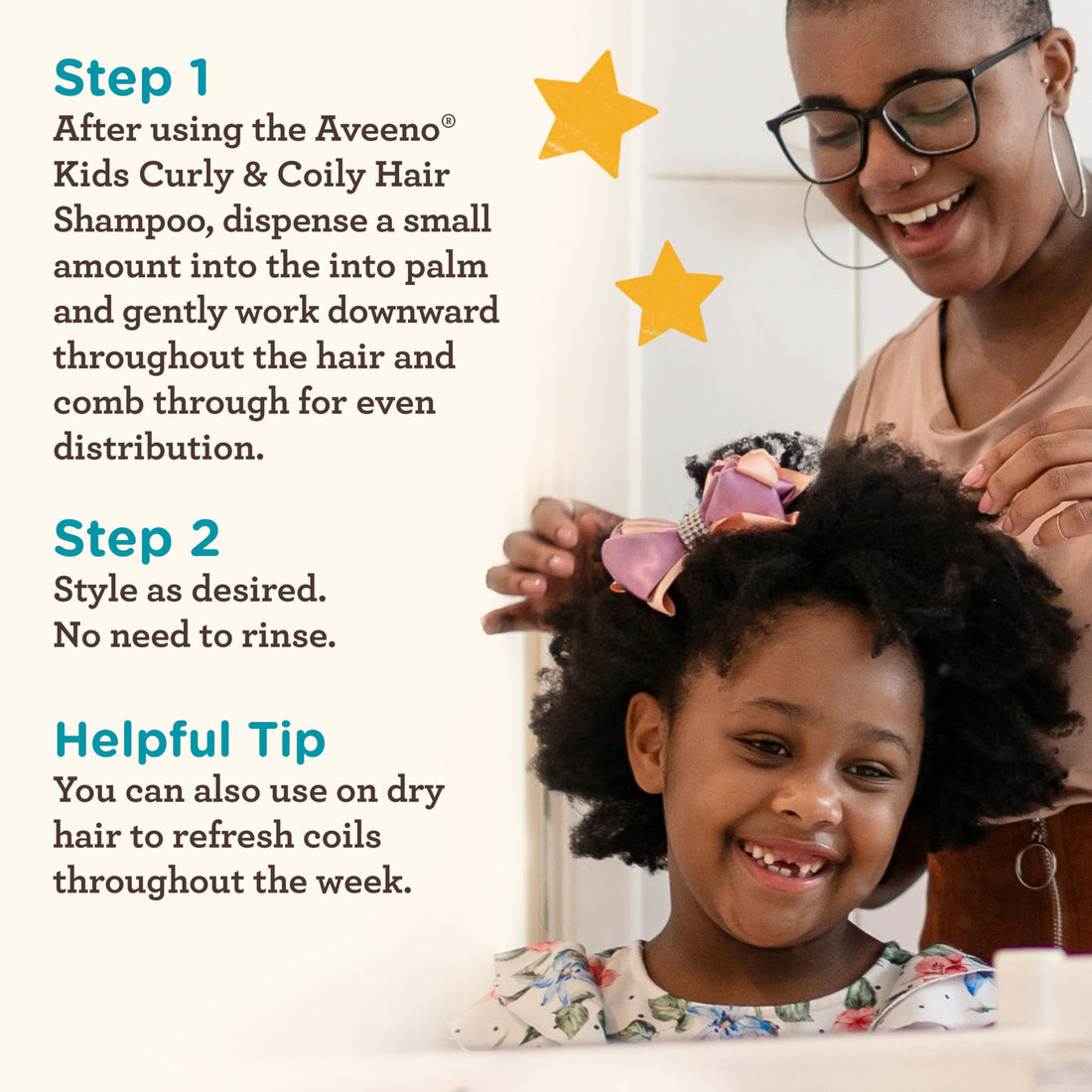 Aveeno Kids Coily Hair Leave-In Conditioner, Toddler Leave-In Conditioner for Sensitive Scalps Gently Detangles & Moisturizes Leaving Natural Curls & Coils Smooth, Hypoallergenic, 8 fl. oz Halalzen
