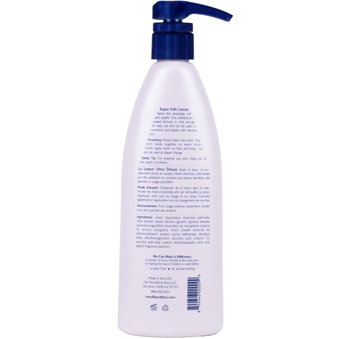 Noodle & Boo Lavender Super Soft Moisturizing Lotion for Daily Newborn and Baby Care