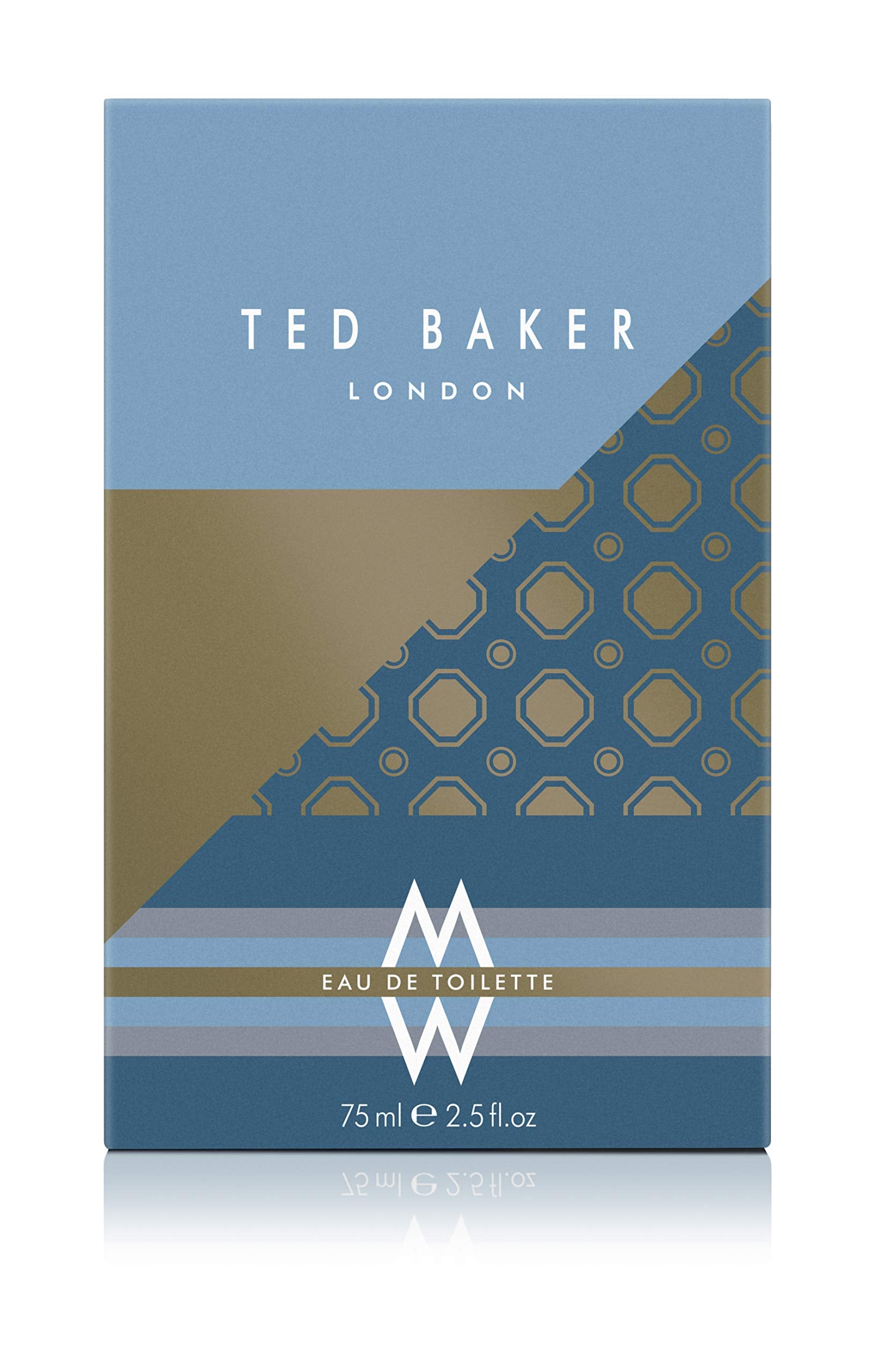 Ted Baker M Eau De Toilette Men's Fragrance Fresh Citrus Spicy Scent with Mandarin, Bergamot, Black Pepper, Amber Vetiver Musk Long Lasting EDT Spray for Men & Teens 2.5 fl oz / 75ml