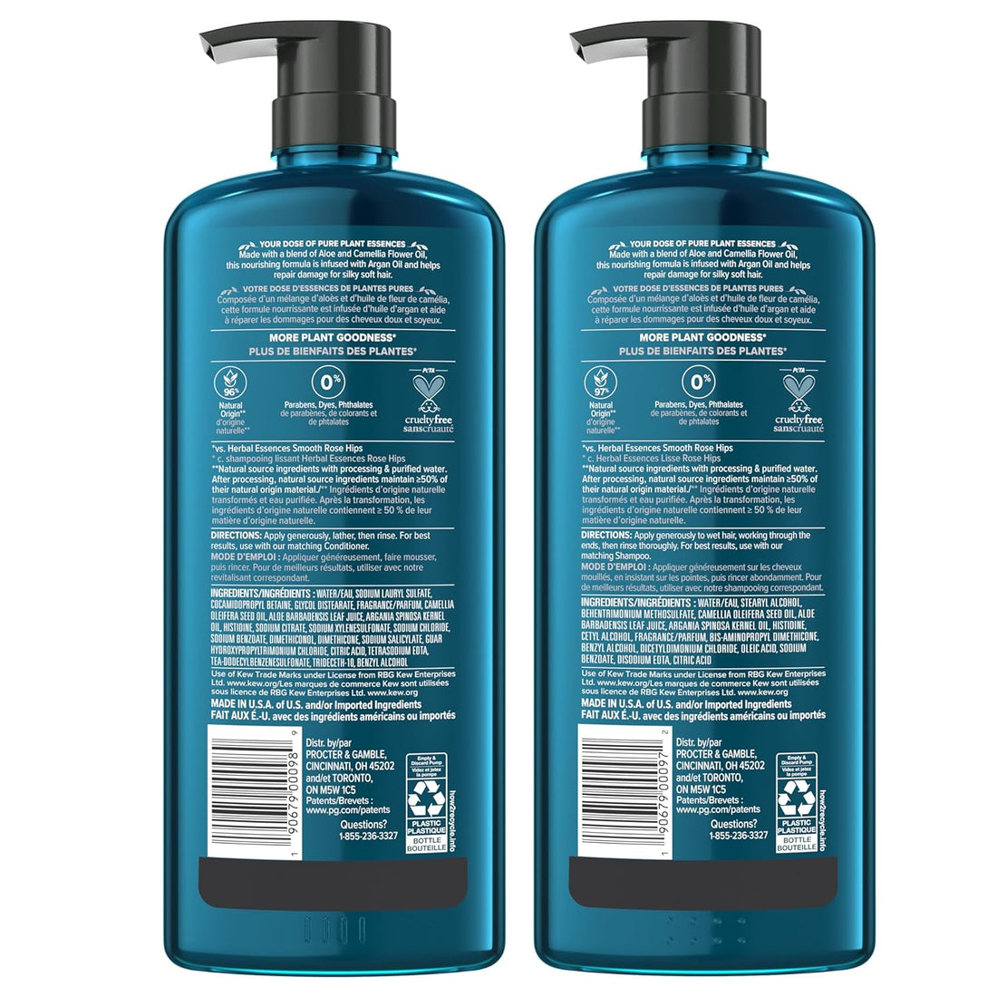 Herbal Essences Argan Oil Repair Shampoo & Conditioner Set, Moisturizes & Smoothes, Paraben-Free, Color-Safe, pH-Balanced, Citrus Scent, 20.2 Fl Oz, 2-Pack Halalzen