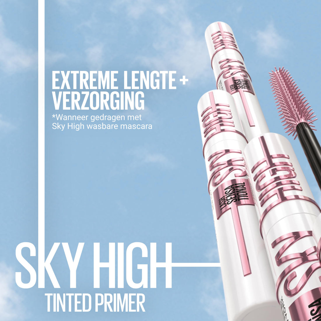 Maybelline New York Lash Sensational Sky High Mascara, Volumising & Lengthening Mascara, Washable Flake-Free Formula Infused with Bamboo Extract & Fibres, 7 ml, Shade: Brown Halalzen