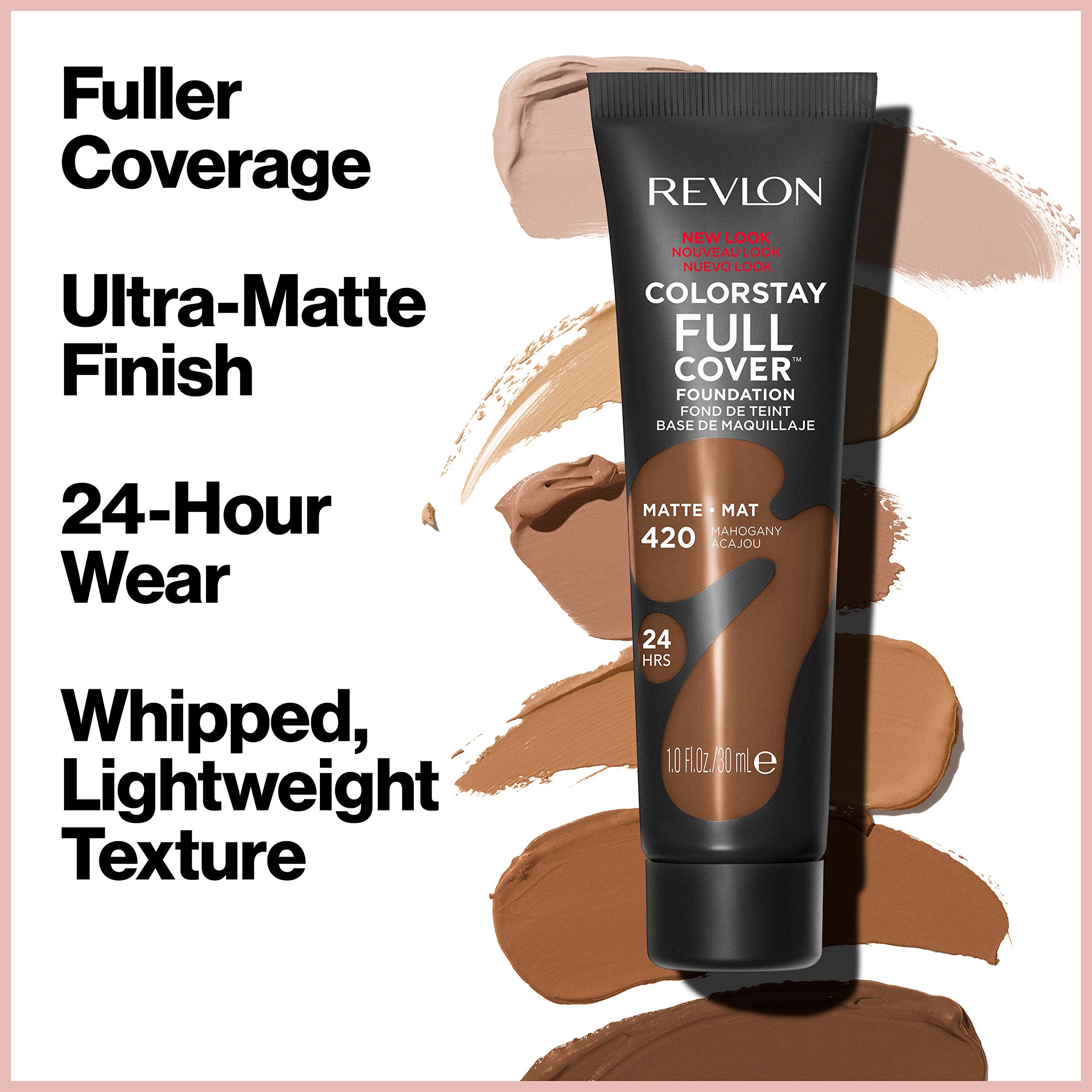 Revlon ColorStay Full Cover Longwear Matte Foundation, Heat & Sweat Resistant Lightweight Face Makeup, Buff (150), 30ml Halalzen