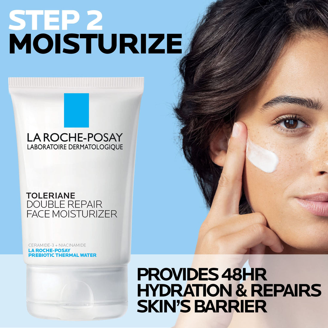 La Roche-Posay Toleriane Double Repair Face Moisturizer, Daily Moisturizer Face Cream with Ceramide & Niacinamide for All Skin Types, Immediate Comfort & Long Lasting Hydration, Fragrance Free Halalzen