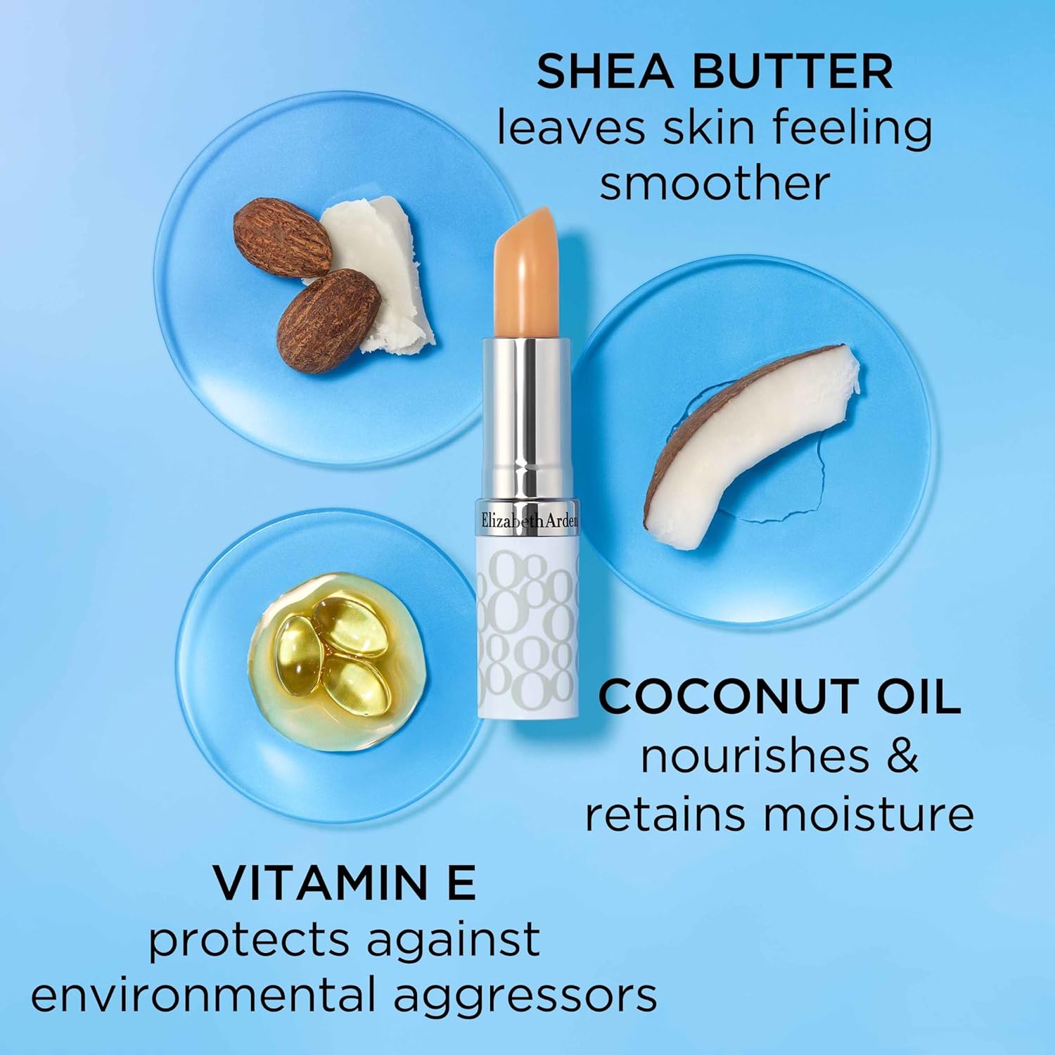 Elizabeth Arden Eight Hour Cream Lip Protectant Stick, SPF 15 Sunscreen Balm, Moisturizer for Dry, Cracked Lips with Shea Butter, Coconut Oil & Vitamin E, 0.13 oz Halalzen