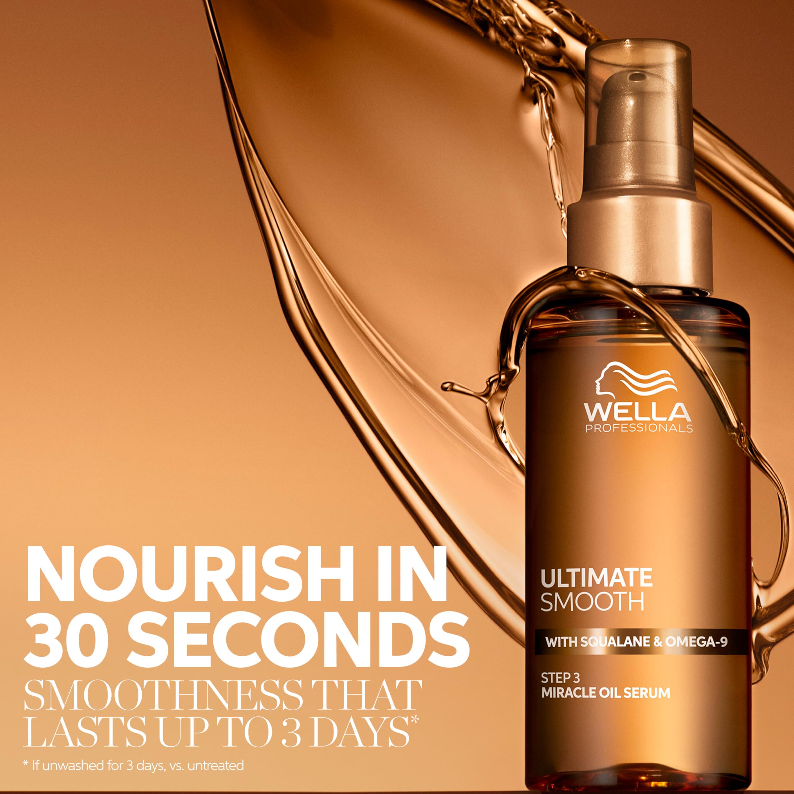 Wella Professionals Ultimate Smooth Miracle Oil Serum - Hair Oil With Squalane & Omega 9 - For Dry, Dull & Frizzy Hair (