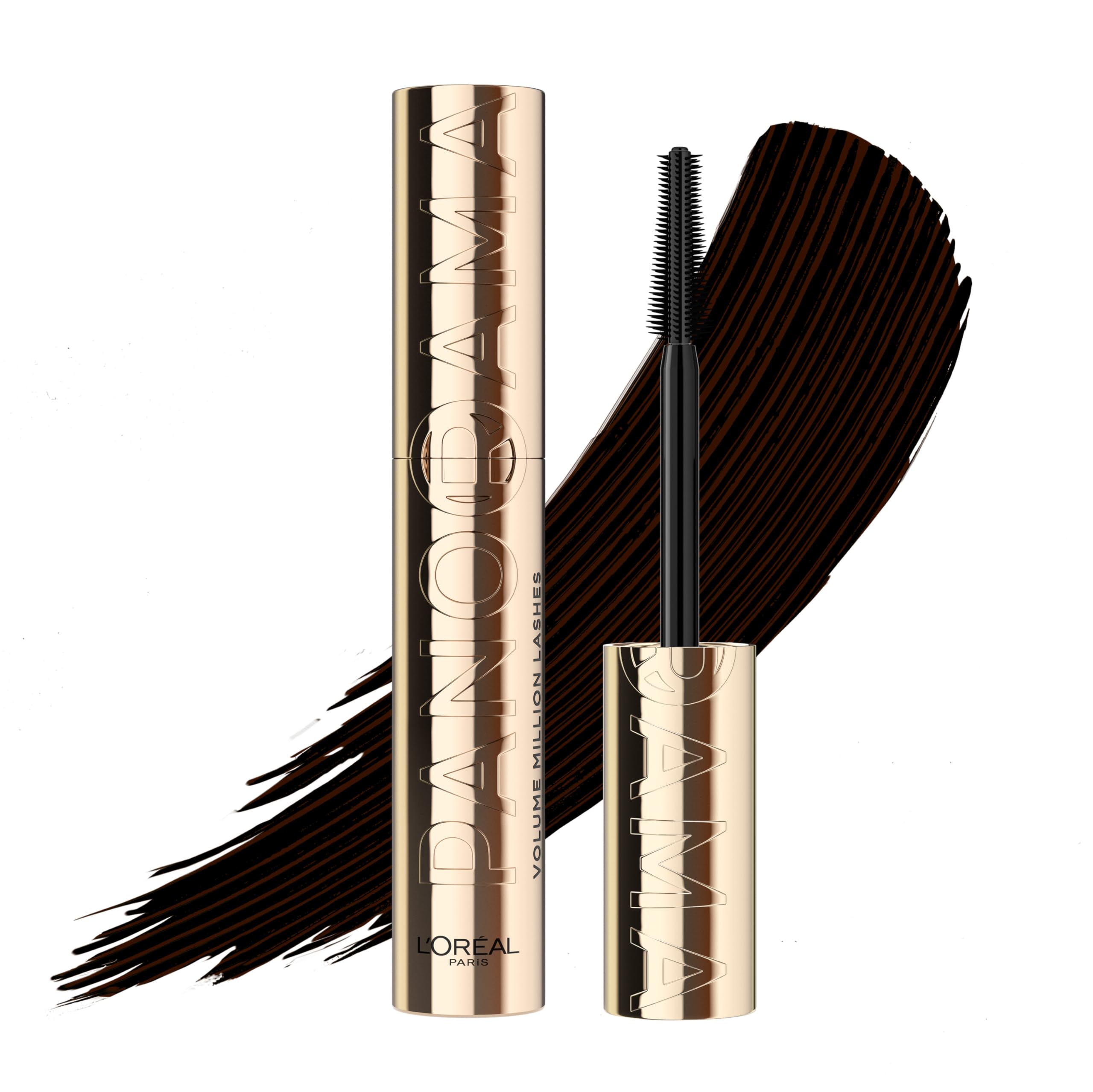 L'Oreal Paris Volumising Mascara, For Intense Volume and a Fanned Out Effect, 1.4x Bigger Looking Eyes, Clump-free Formula, Suitable for Sensitive Eyes, Volume Million Lashes Panorama Halalzen