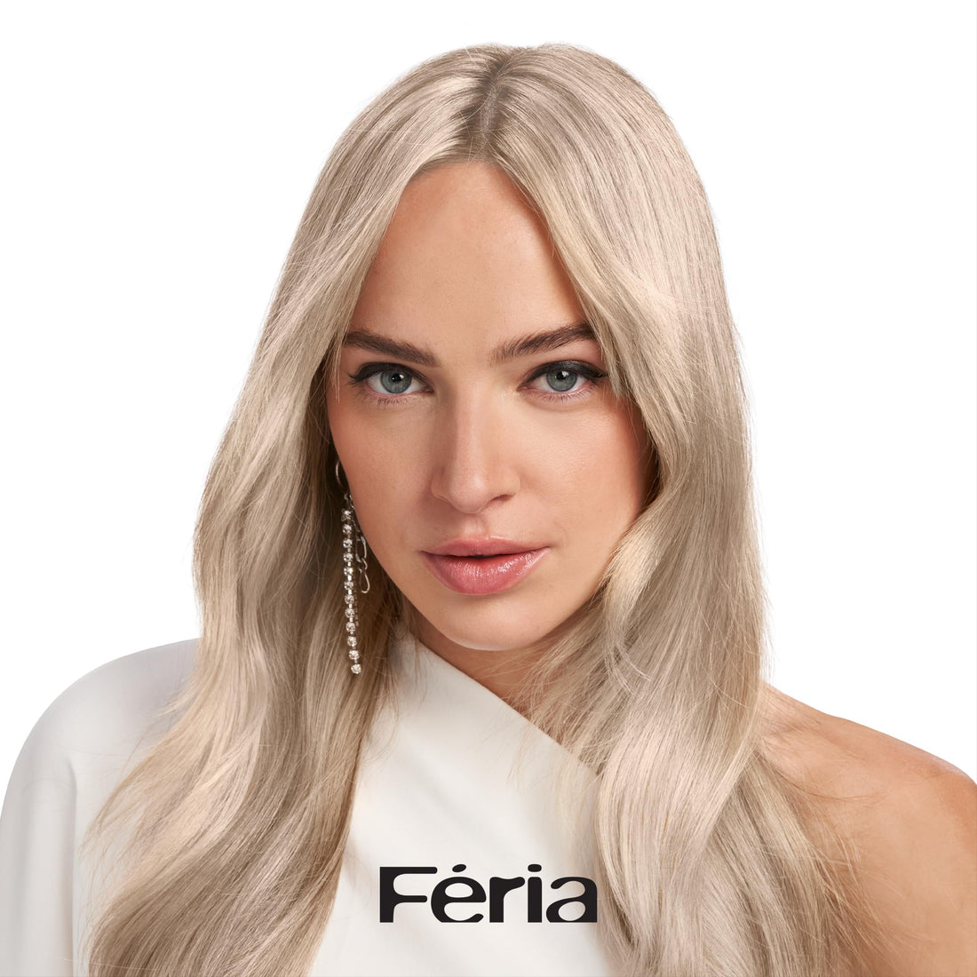 L’Oreal Paris Feria Long-Lasting Anti Brass Power Hair Toner, Ammonia Free Demi Permanent Hair Color, Ice Blonde Hair Toner, 1 Application