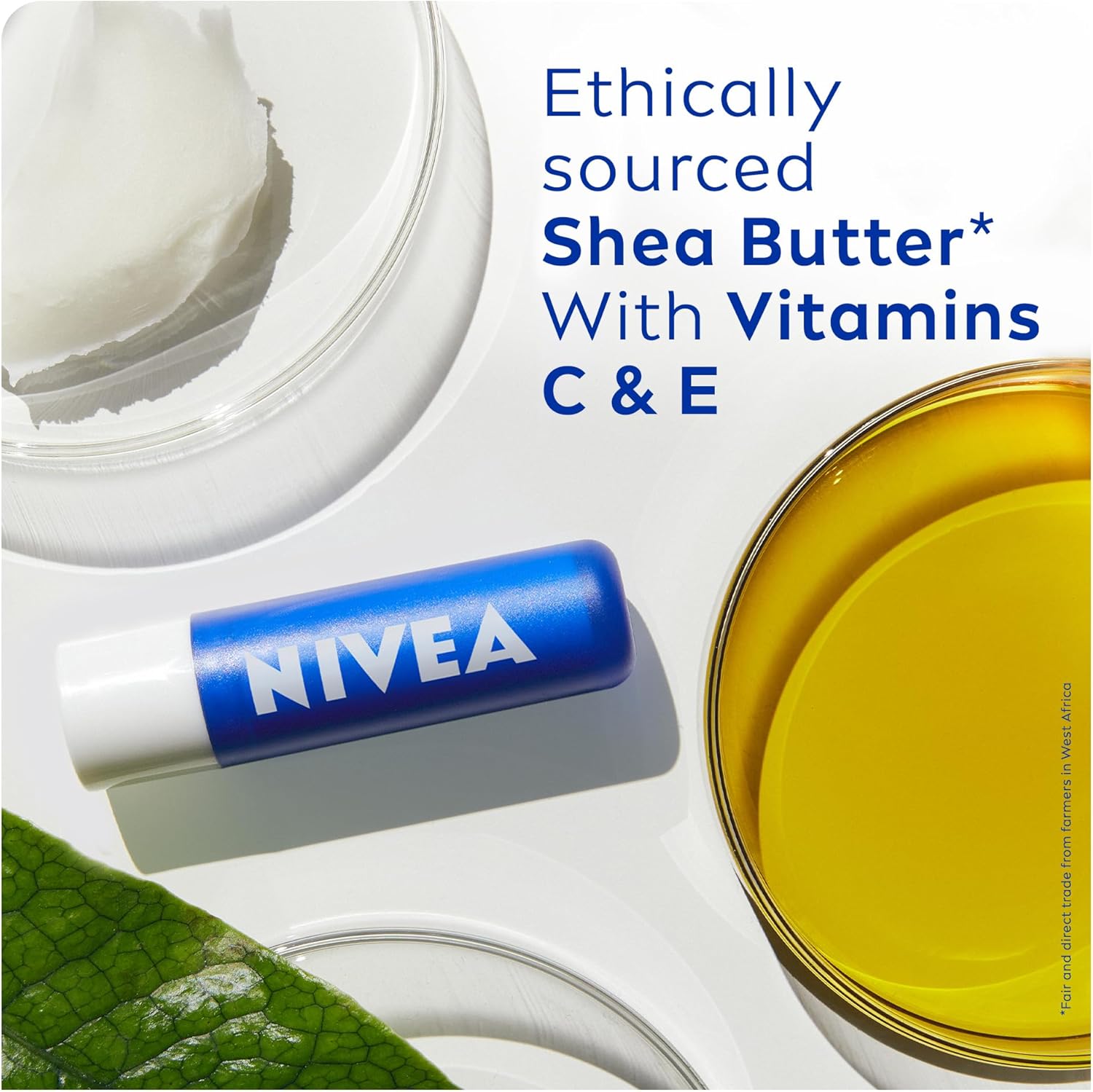 NIVEA Original Care Duo Pack Lip Balm (2x 4.8g), Lip Moisturiser Deeply Hydrates for 24h+, 100% Natural Origin Ingredients, Shea Butter, and Vitamins, Lip Care Halalzen
