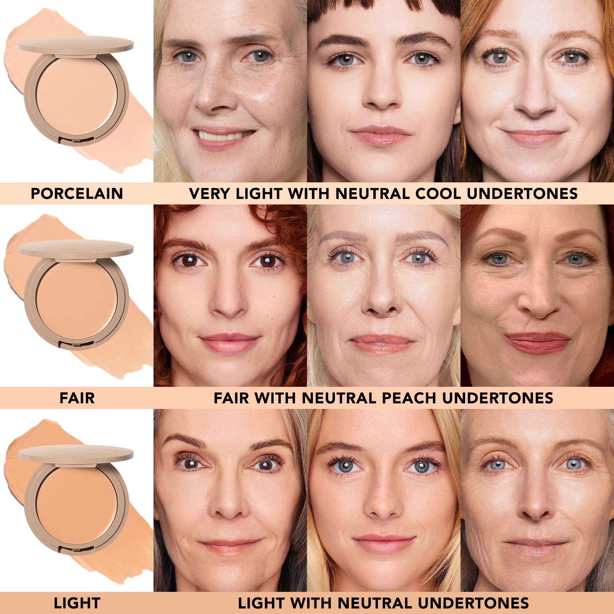 No Makeup Makeup Foundation, Weightless Cream-Balm Formula Conceals, Corrects and Camouflages with Skin-Tone Adaptive Flexshade Technology, Buildable, Long-Lasting, Cruelty-Free, Vegan, Golden Tan